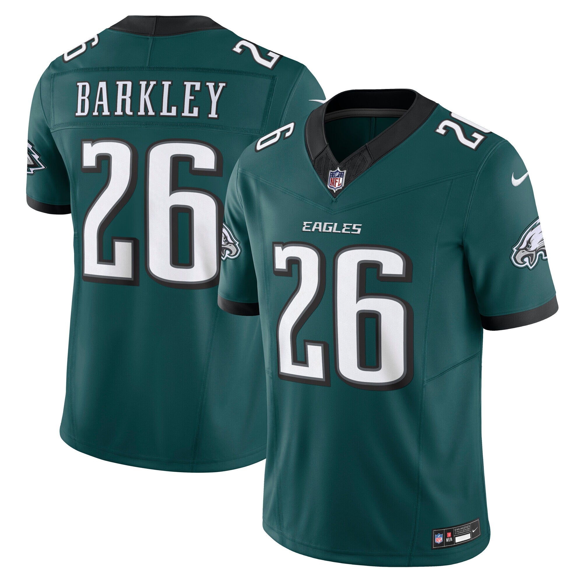 Saquon Barkley Philadelphia Eagles Vapor F.U.S.E. Limited Jersey - Midnight Green | Stitched Football Jersey TJS2215