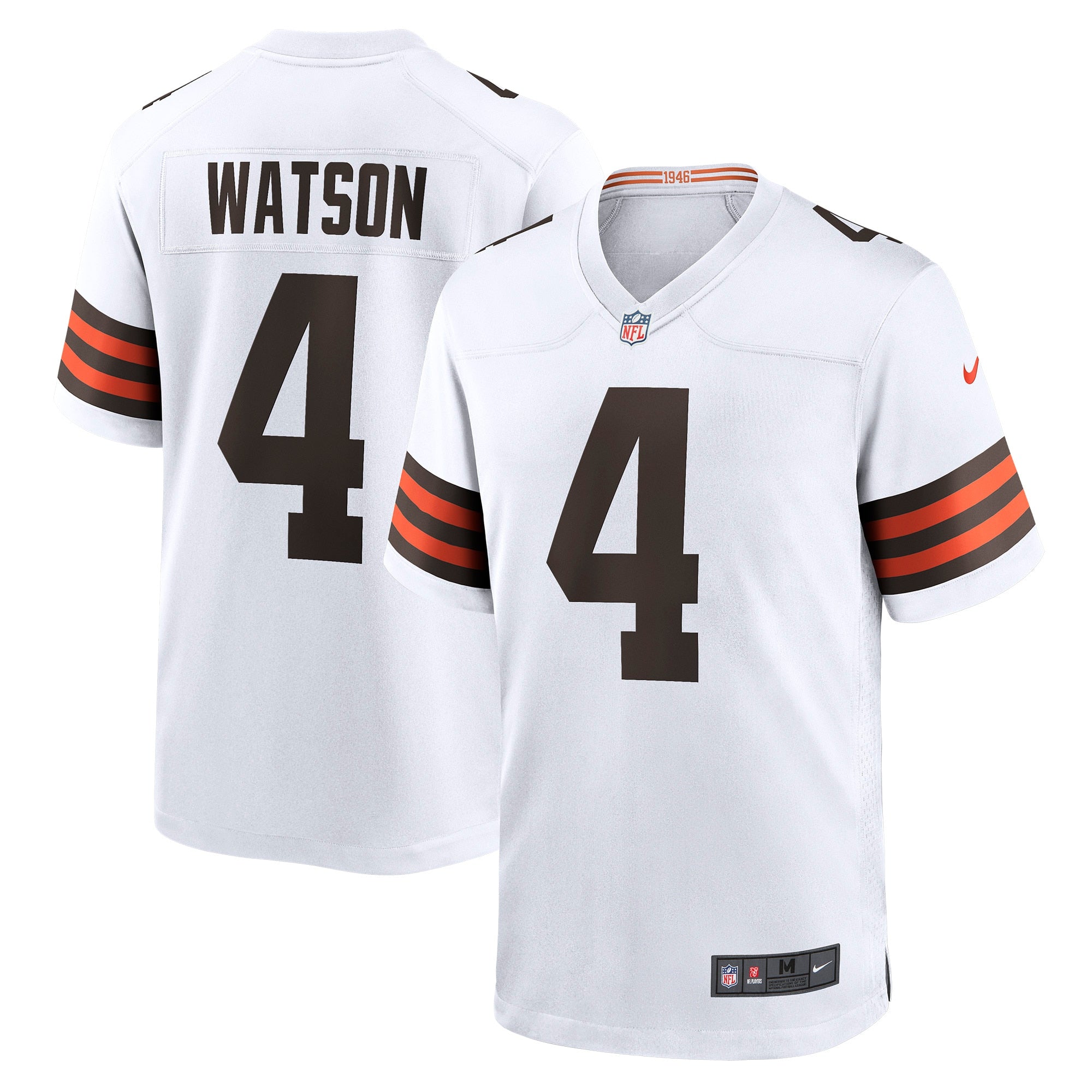 Deshaun Watson Cleveland Browns Game Jersey - White | Stitched Football Jersey TJS2461