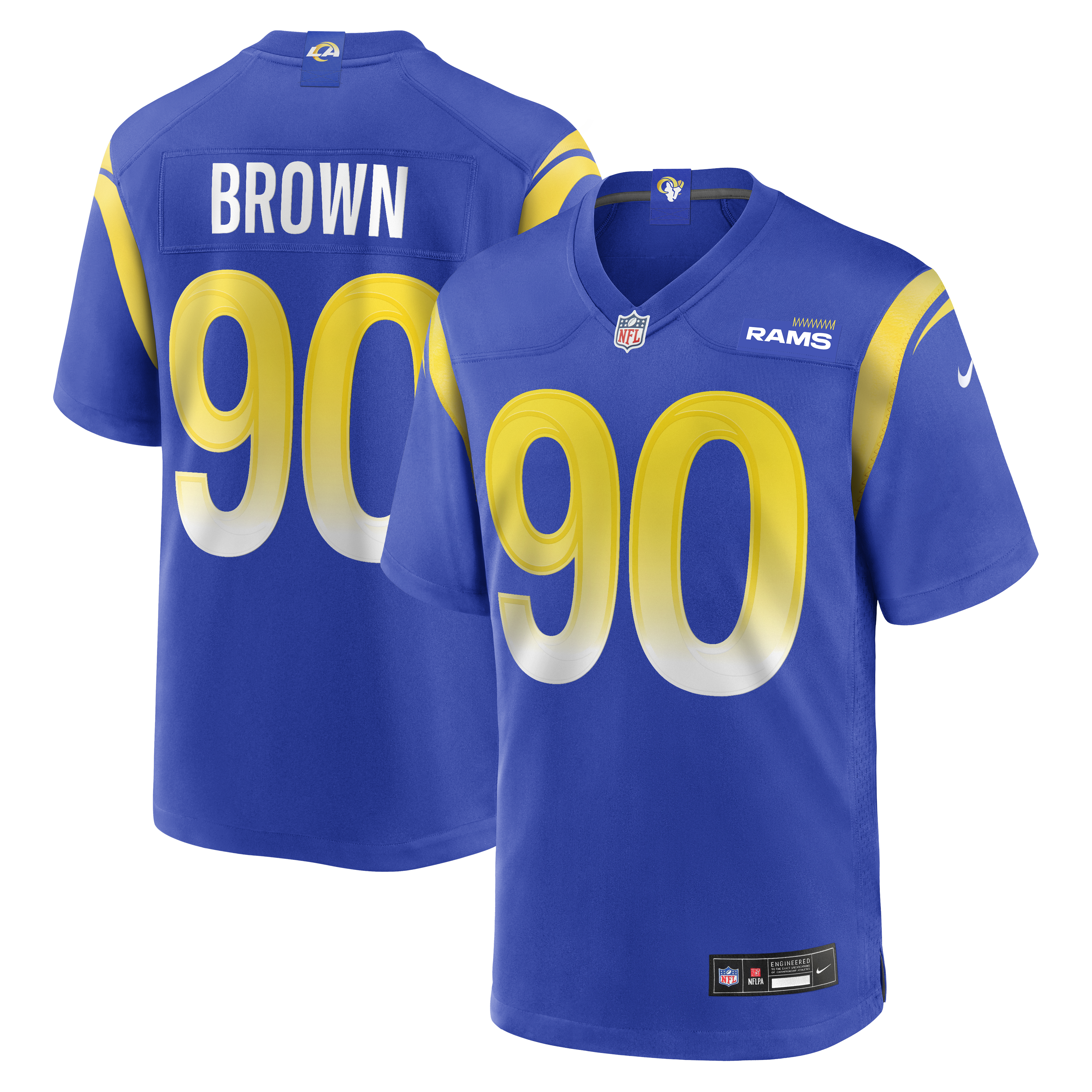 Earnest Brown IV Los Angeles Rams Team Game Jersey - Royal | Stitched Football Jersey TJS2365