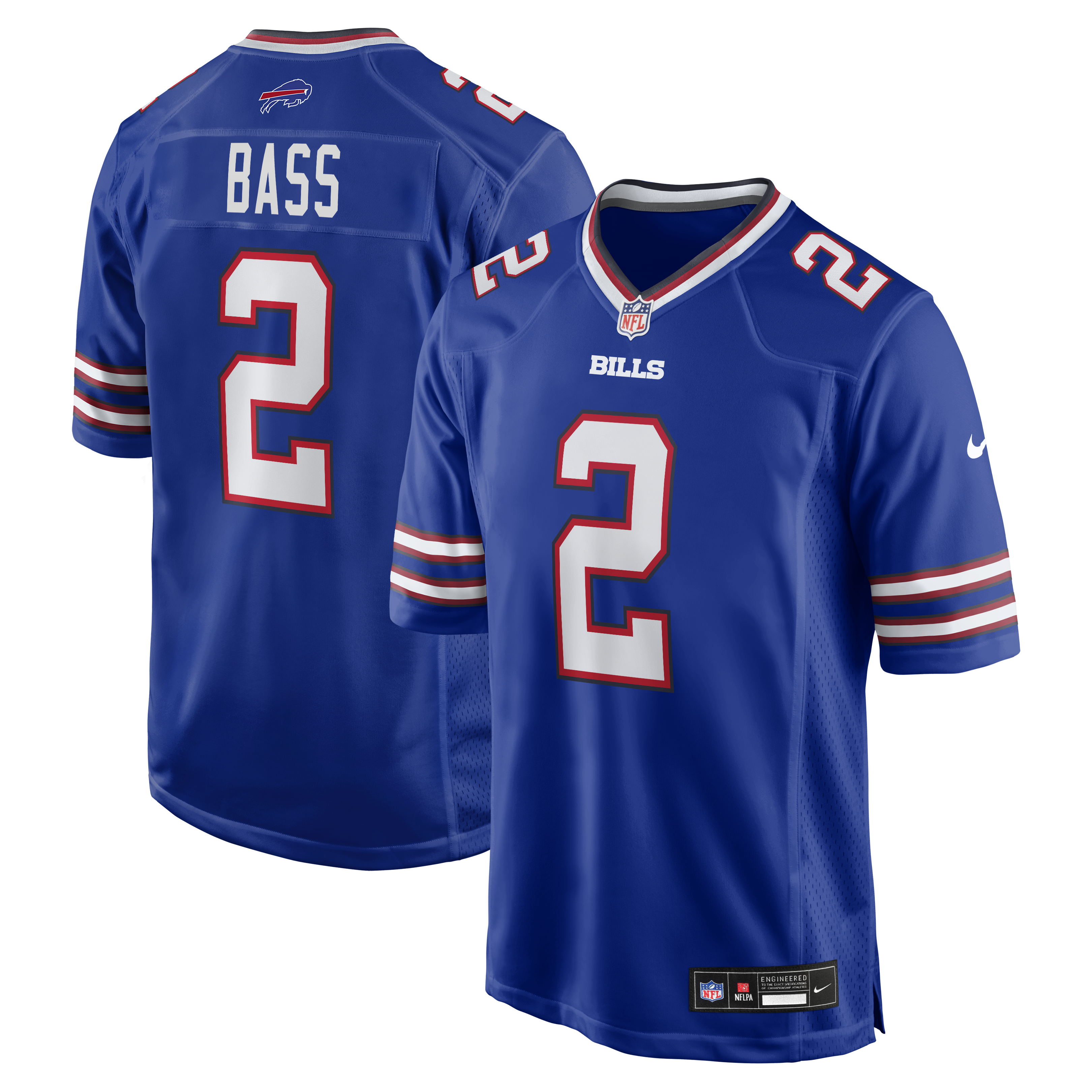 Tyler Bass Buffalo Bills Game Player Jersey - Royal | Stitched Football Jersey TJS2380