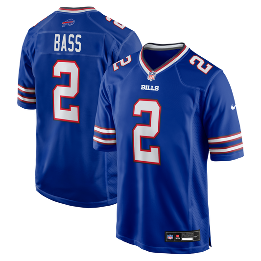 Tyler Bass Buffalo Bills Game Player Jersey - Royal | Stitched Football Jersey TJS2380