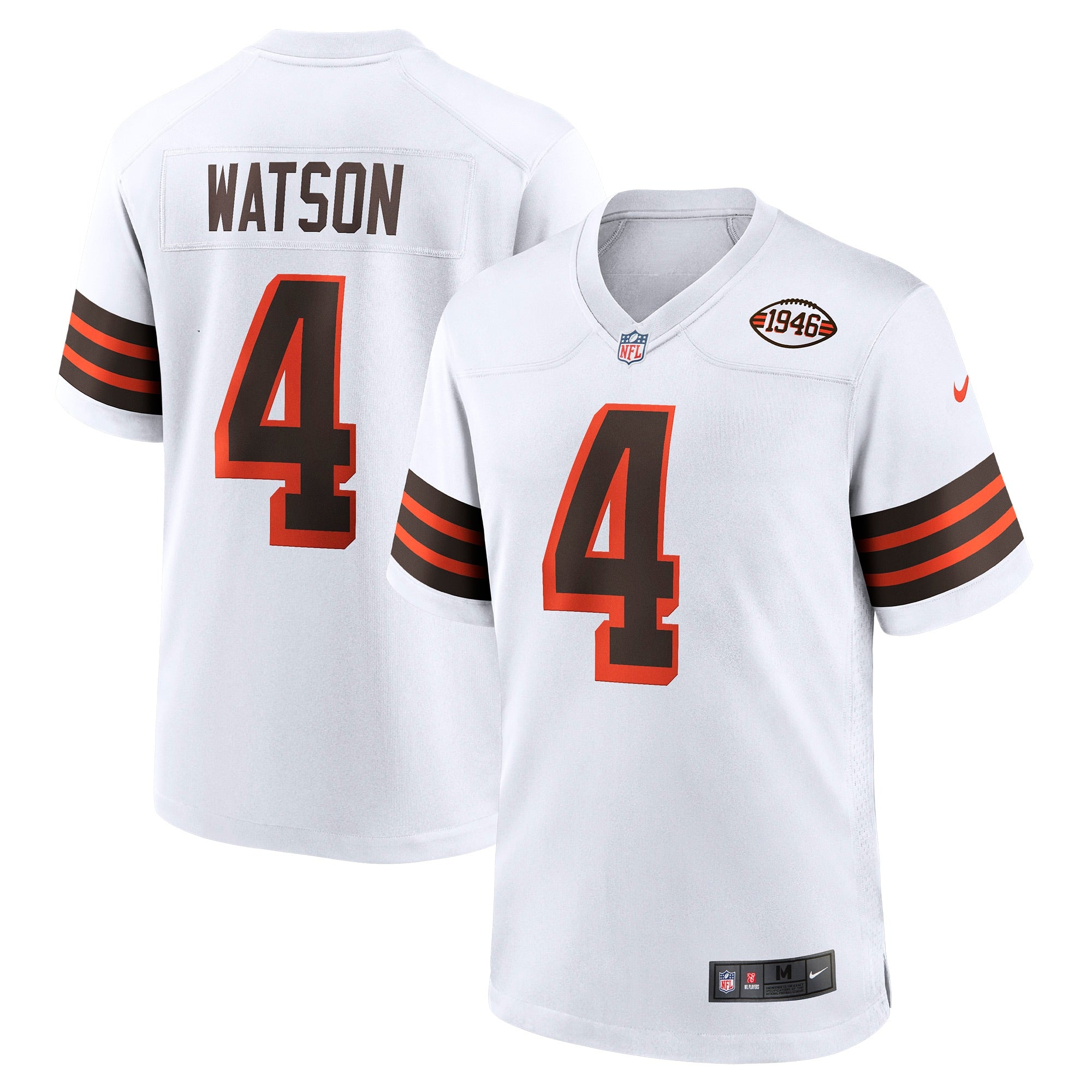 Deshaun Watson Cleveland Browns Alternate Game Jersey - White | Stitched Football Jersey TJS2445