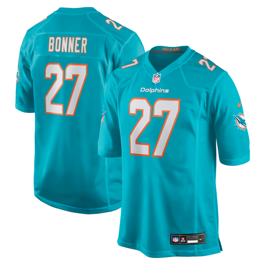 Ethan Bonner Miami Dolphins Game Jersey - Aqua | Stitched Football Jersey TJS2256
