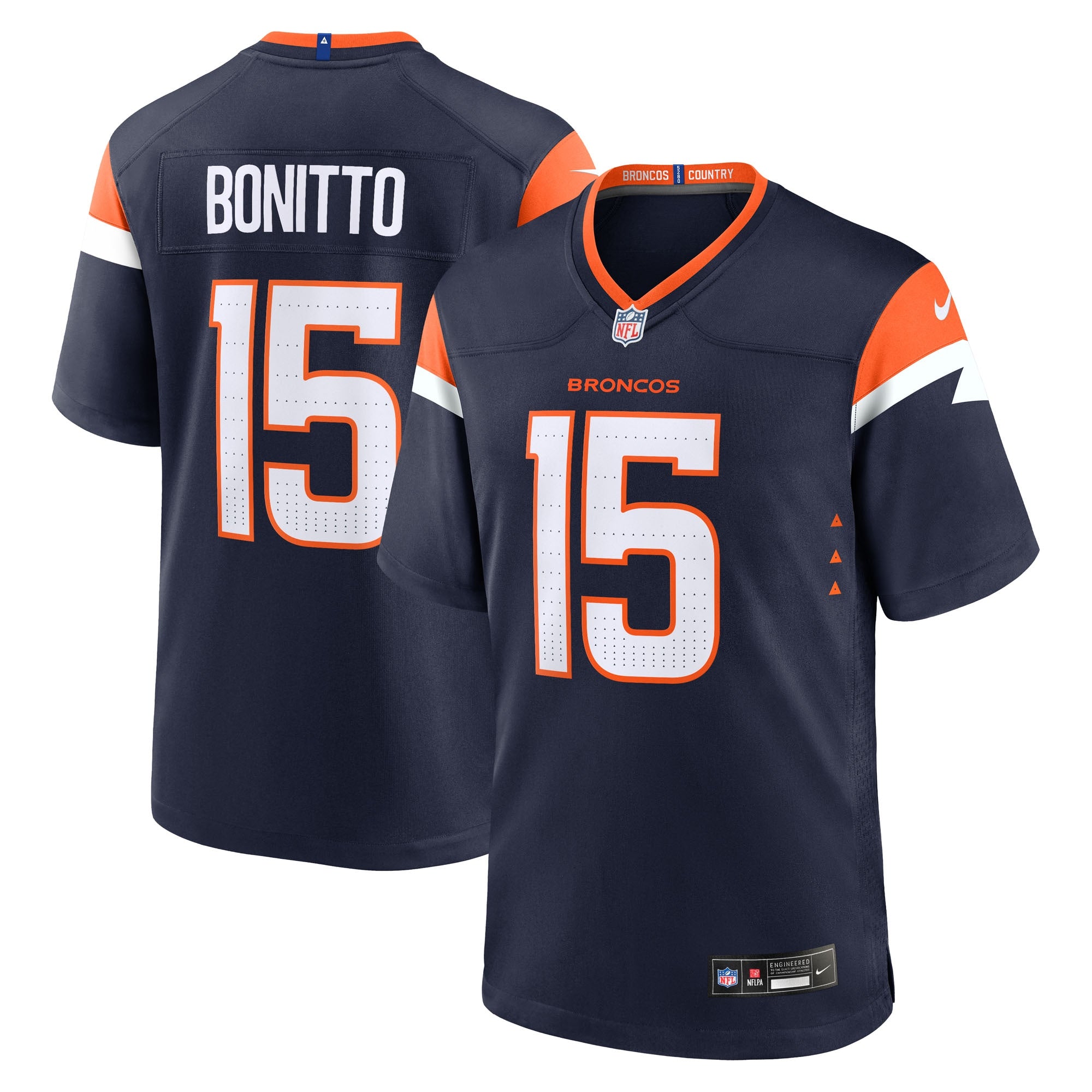 Nik Bonitto Denver Broncos Alternate Game Jersey - Navy | Stitched Football Jersey TJS2253
