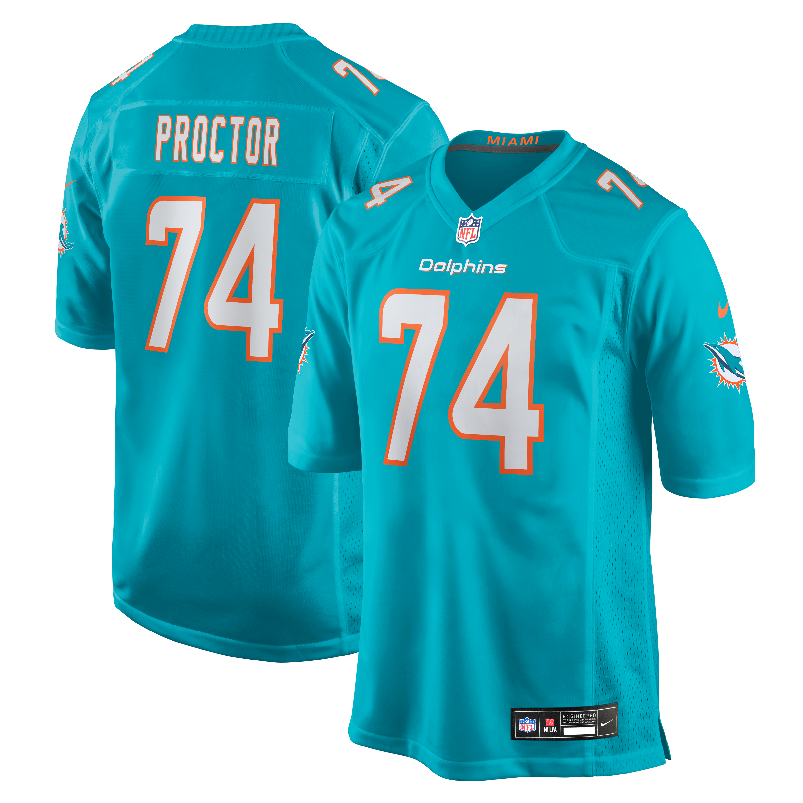 Kayden ProctorMiami Dolphins 2026 NFL Draft First Round Pick No. 12 Team Game Jersey - Aqua | Stitched Football Jersey TJS2397