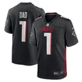 Number 1 Dad Atlanta Falcons Game Jersey - Black | Stitched Football Jersey TJS2258