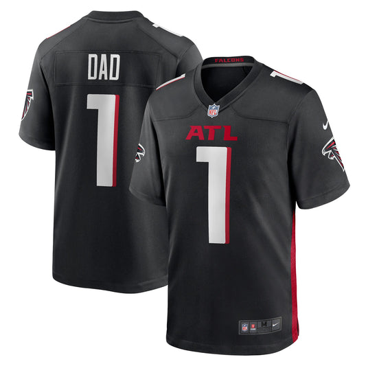 Number 1 Dad Atlanta Falcons Game Jersey - Black | Stitched Football Jersey TJS2258