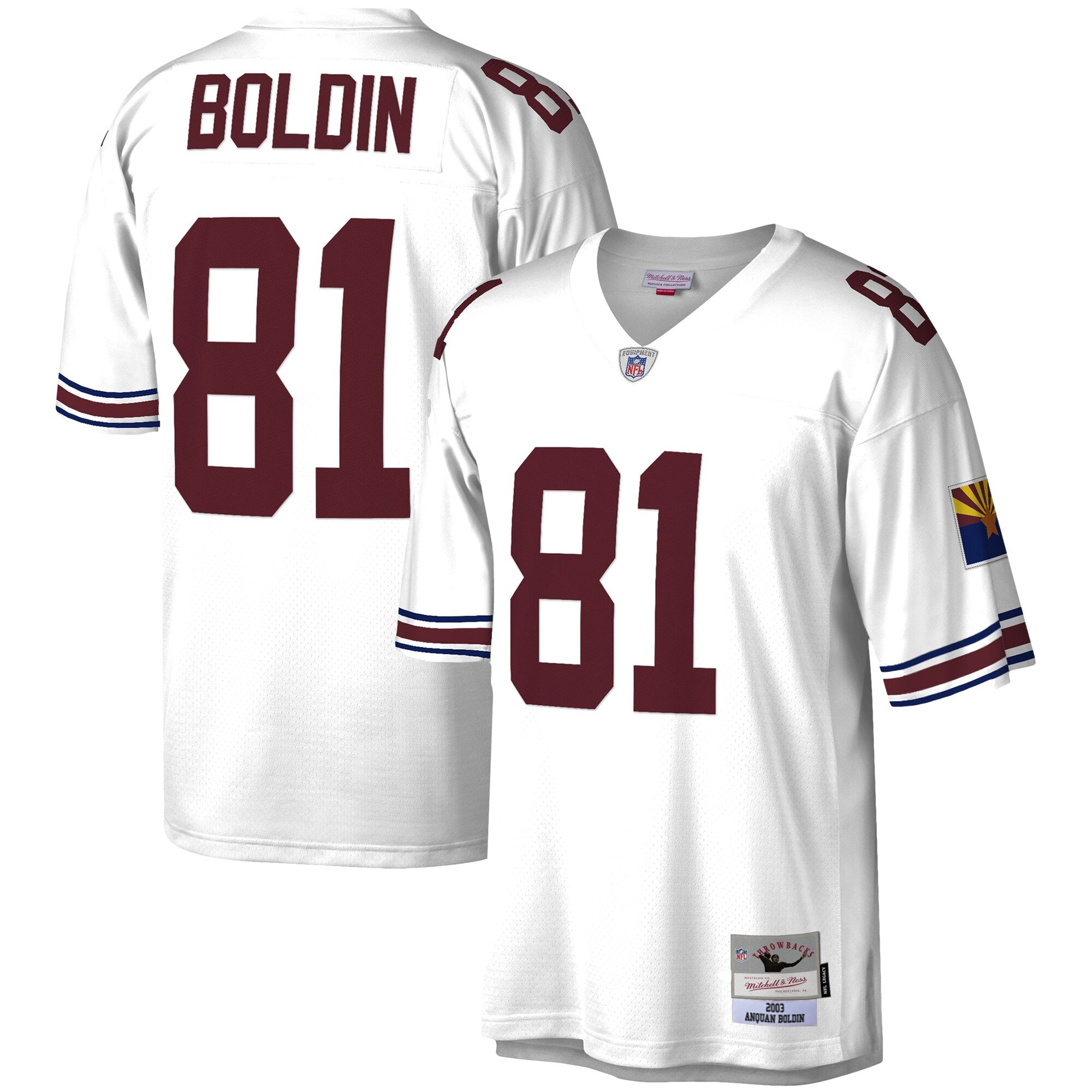 Anquan Boldin Arizona Cardinals M & N Legacy Replica Jersey - White | Stitched Football Jersey TJS2428