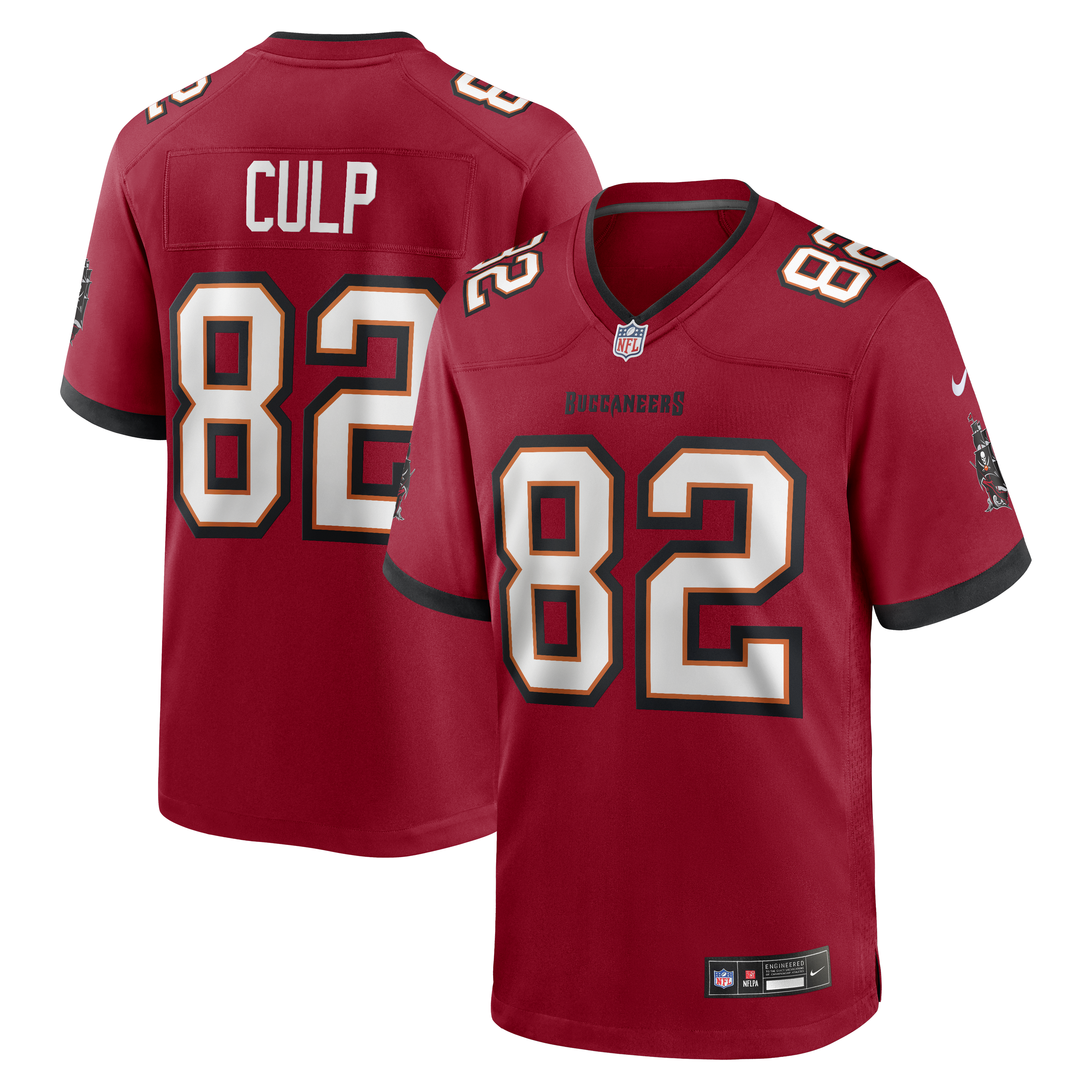 Devin Culp Tampa Bay Buccaneers Game Jersey - Red | Stitched Football Jersey TJS2213