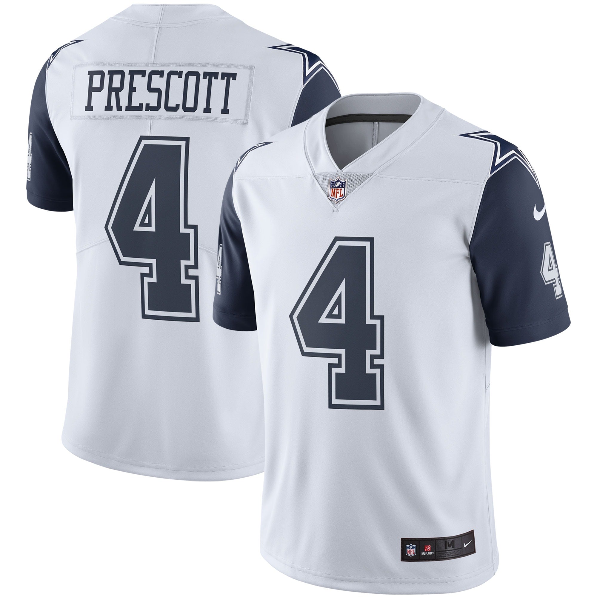 Dak Prescott Dallas Cowboys Color Rush Vapor Limited Jersey - White | Stitched Football Jersey TJS2426