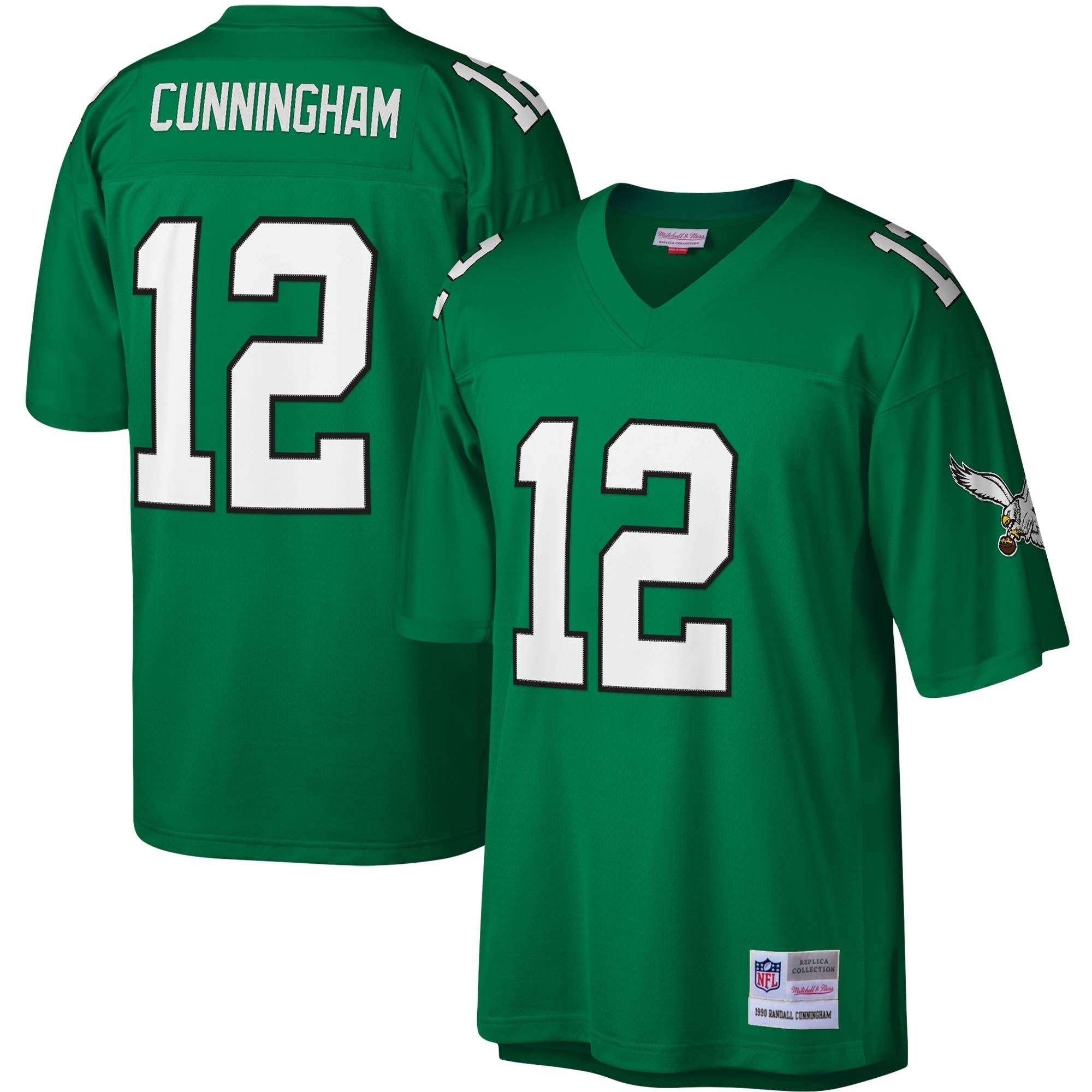 Randall Cunningham Philadelphia Eagles M & N Legacy Replica Jersey - Kelly Green | Stitched Football Jersey TJS2437