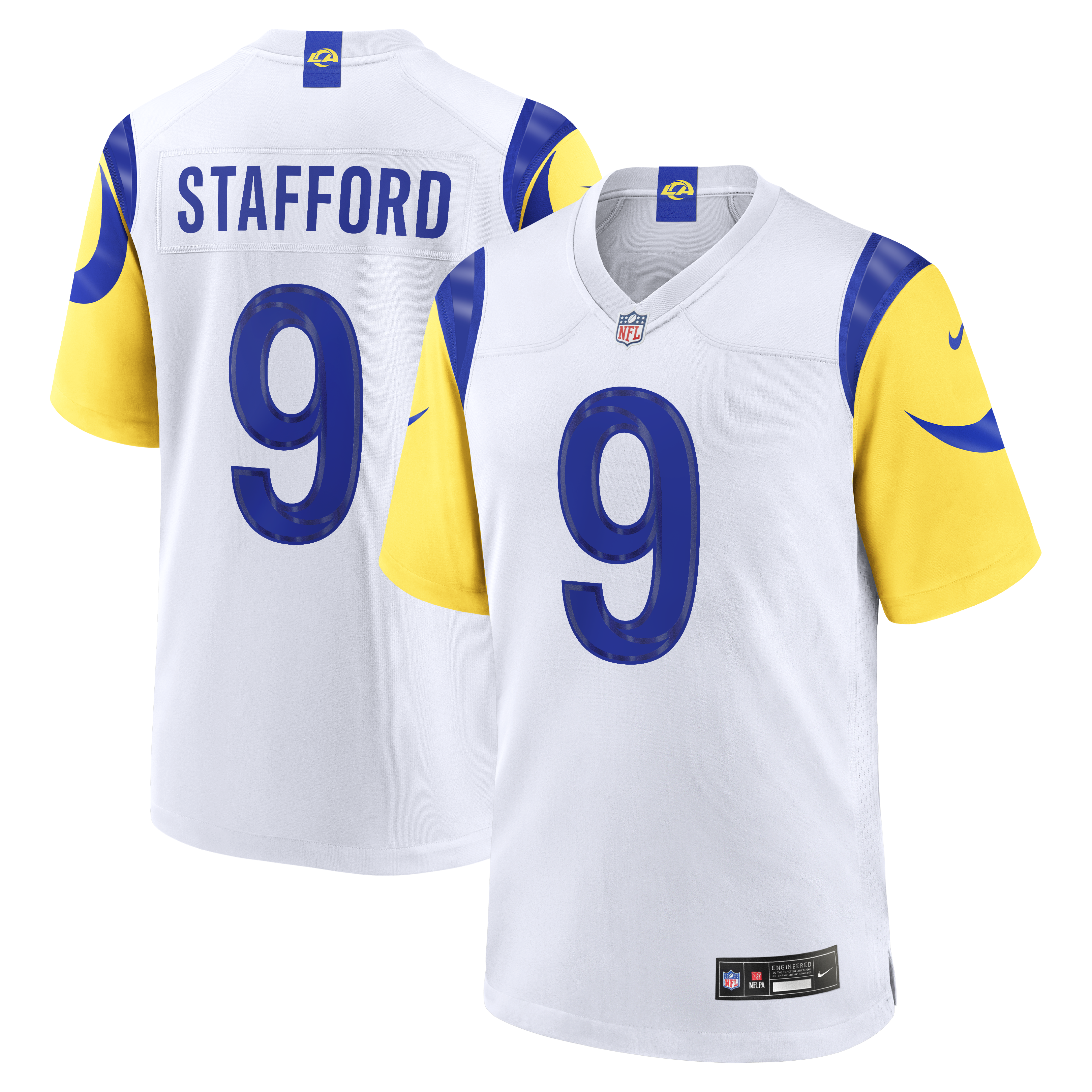 Matthew Stafford Los Angeles Rams White Game Player Jersey - White | Stitched Football Jersey TJS2277