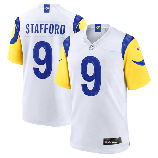 Matthew Stafford Los Angeles Rams White Game Player Jersey - White | Stitched Football Jersey TJS2277