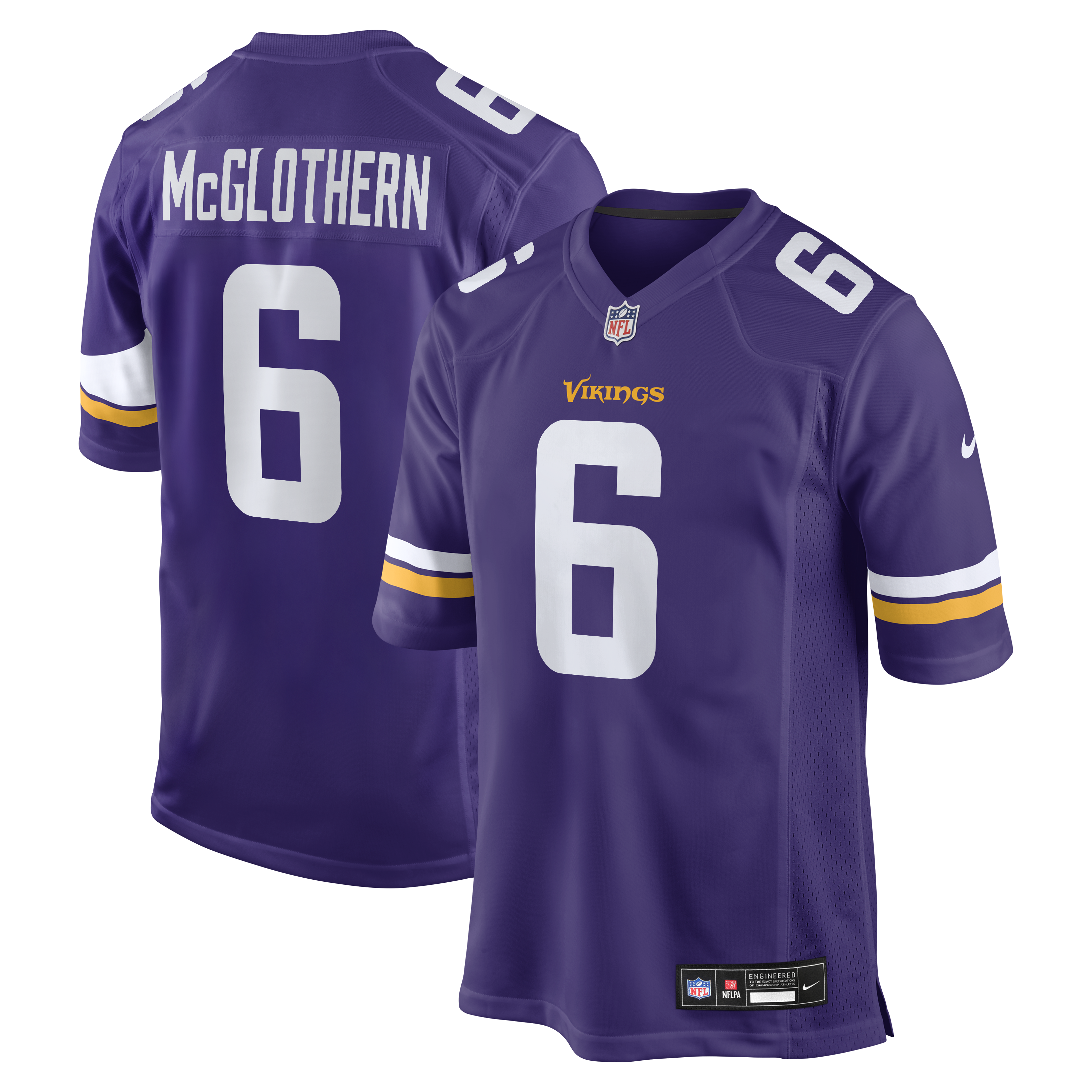 Dwight McGlothern Minnesota Vikings Team Game Jersey - Purple | Stitched Football Jersey TJS2302