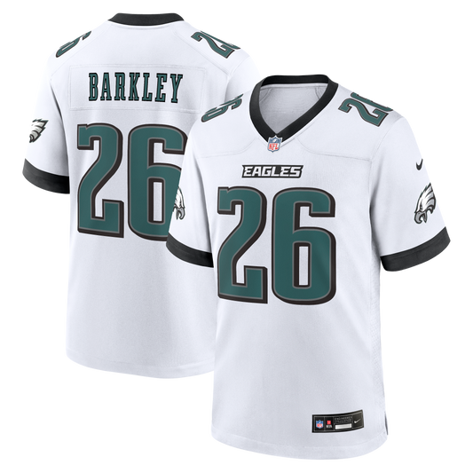 Saquon Barkley Philadelphia Eagles Game Jersey - White | Stitched Football Jersey TJS2288