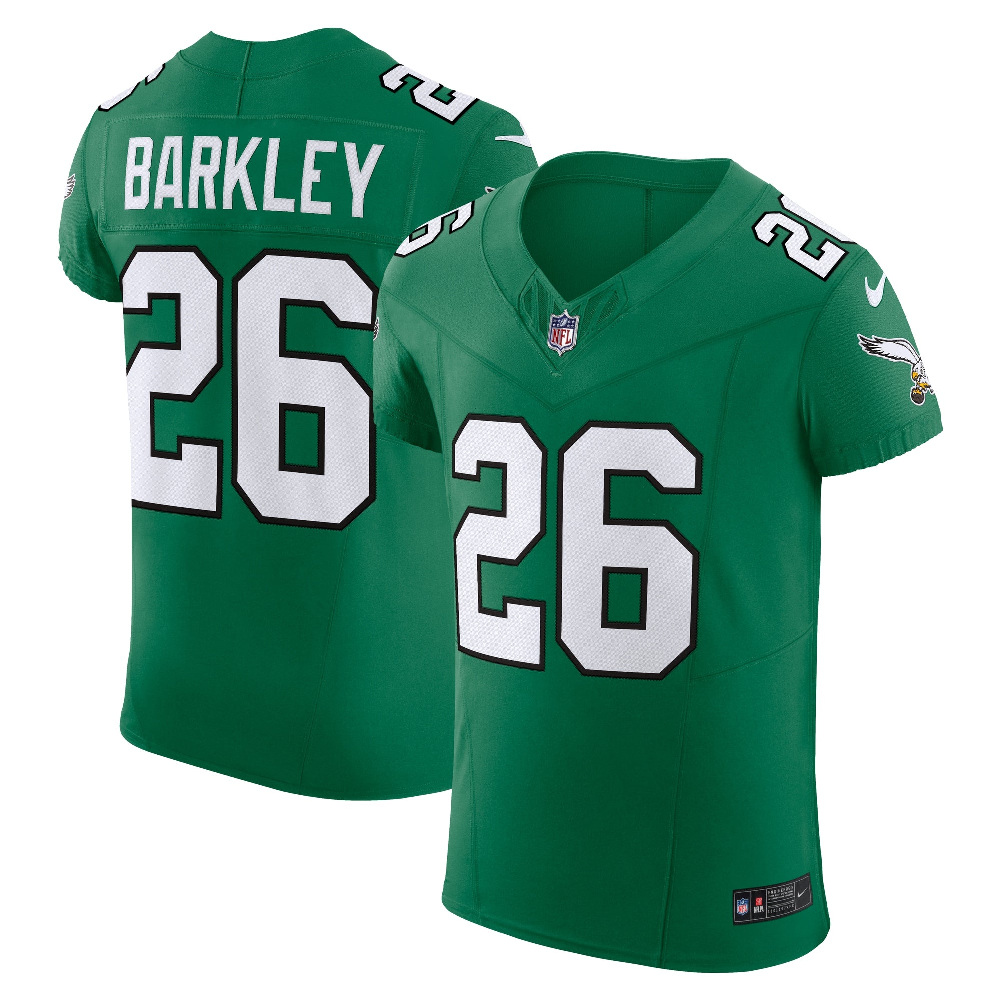 Saquon Barkley Philadelphia Eagles Alternate Vapor F.U.S.E. Elite Jersey - Kelly Green | Stitched Football Jersey TJS2356