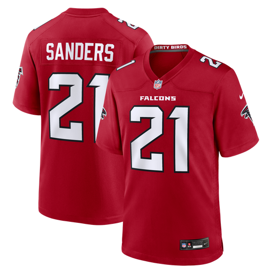 Deion Sanders Atlanta Falcons Retired Player Game Jersey - Red | Stitched Football Jersey TJS2376