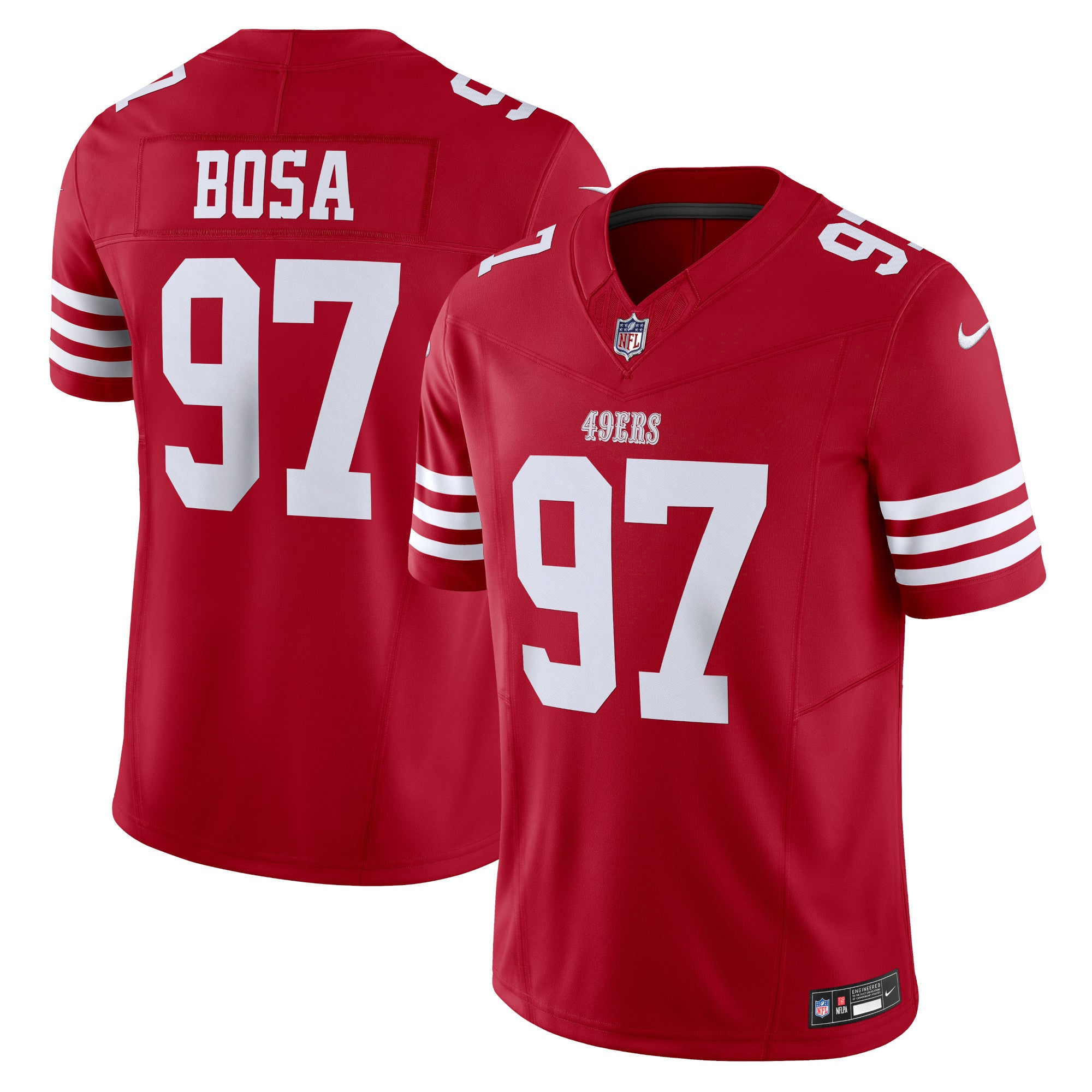 Nick Bosa San Francisco 49ers Vapor F.U.S.E. Limited Jersey - Scarlet | Stitched Football Jersey TJS2358