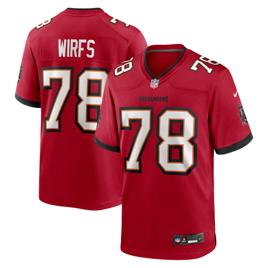 Tristan Wirfs Tampa Bay Buccaneers Game Jersey - Red | Stitched Football Jersey TJS2441