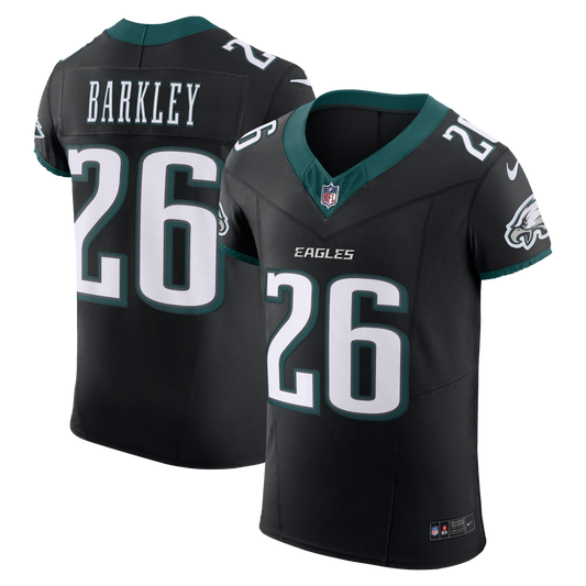 Saquon Barkley Philadelphia Eagles Alternate Vapor F.U.S.E. Elite Jersey - Black | Stitched Football Jersey TJS2456