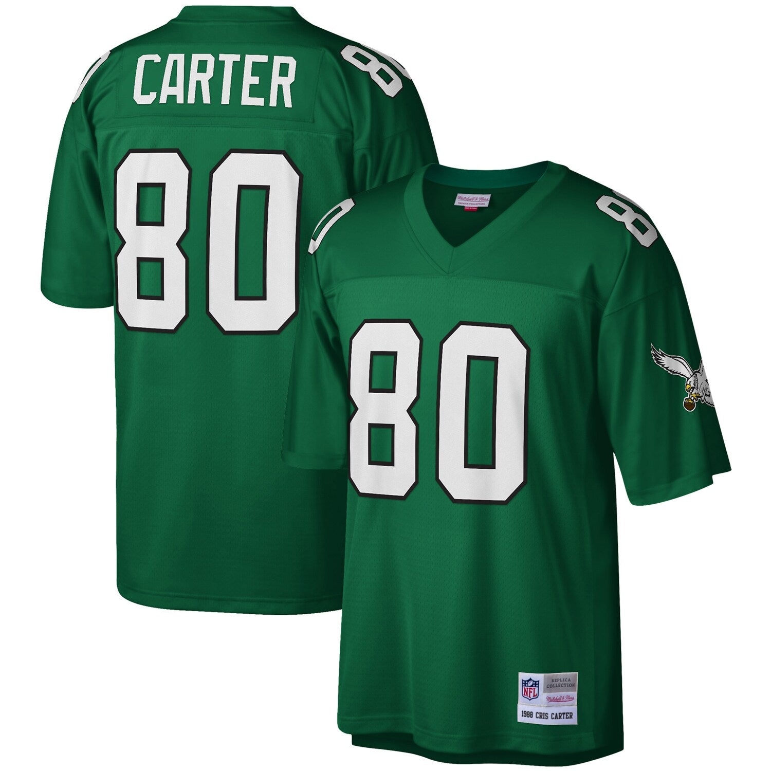 Cris Carter Philadelphia Eagles M & N Legacy Replica Jersey - Kelly Green | Stitched Football Jersey TJS2287