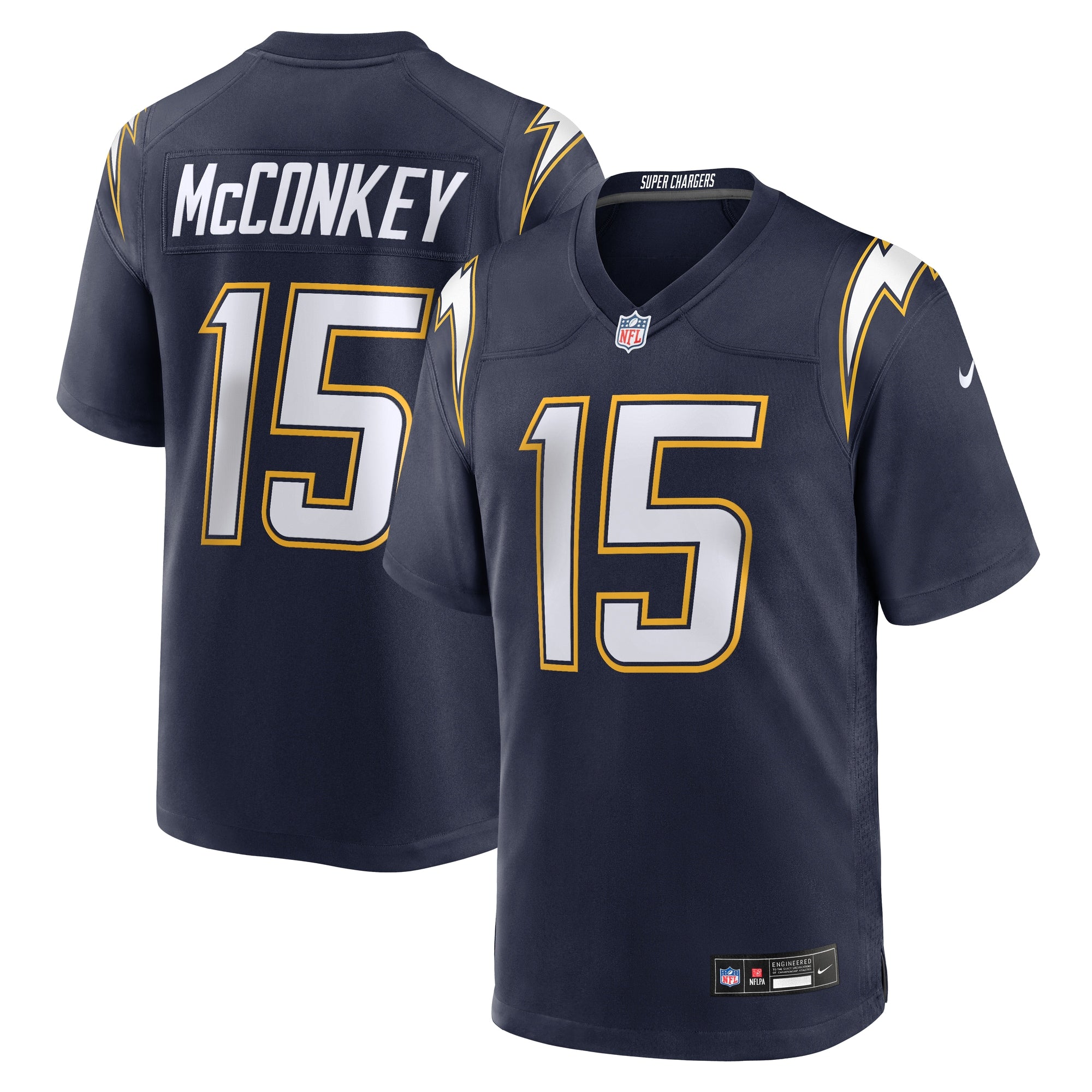 Ladd McConkey Los Angeles Chargers Alternate Super Chargers Game Player Jersey - Navy | Stitched Football Jersey TJS2481