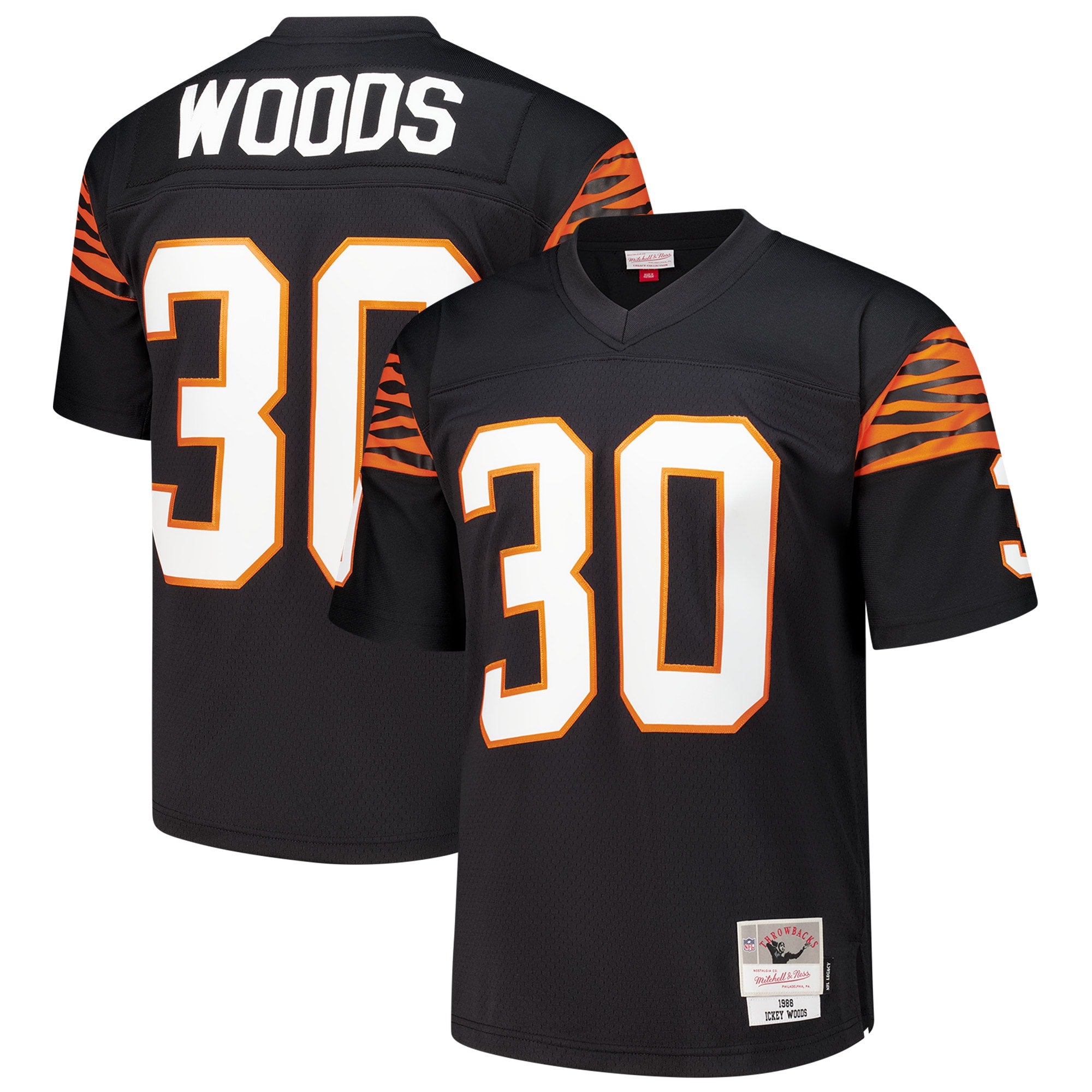Ickey Woods Cincinnati Bengals M & N 1988 Legacy Replica Jersey - Black | Stitched Football Jersey TJS2408