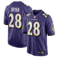 Taven Bryan Baltimore Ravens Team Game Jersey - Purple | Stitched Football Jersey TJS2203
