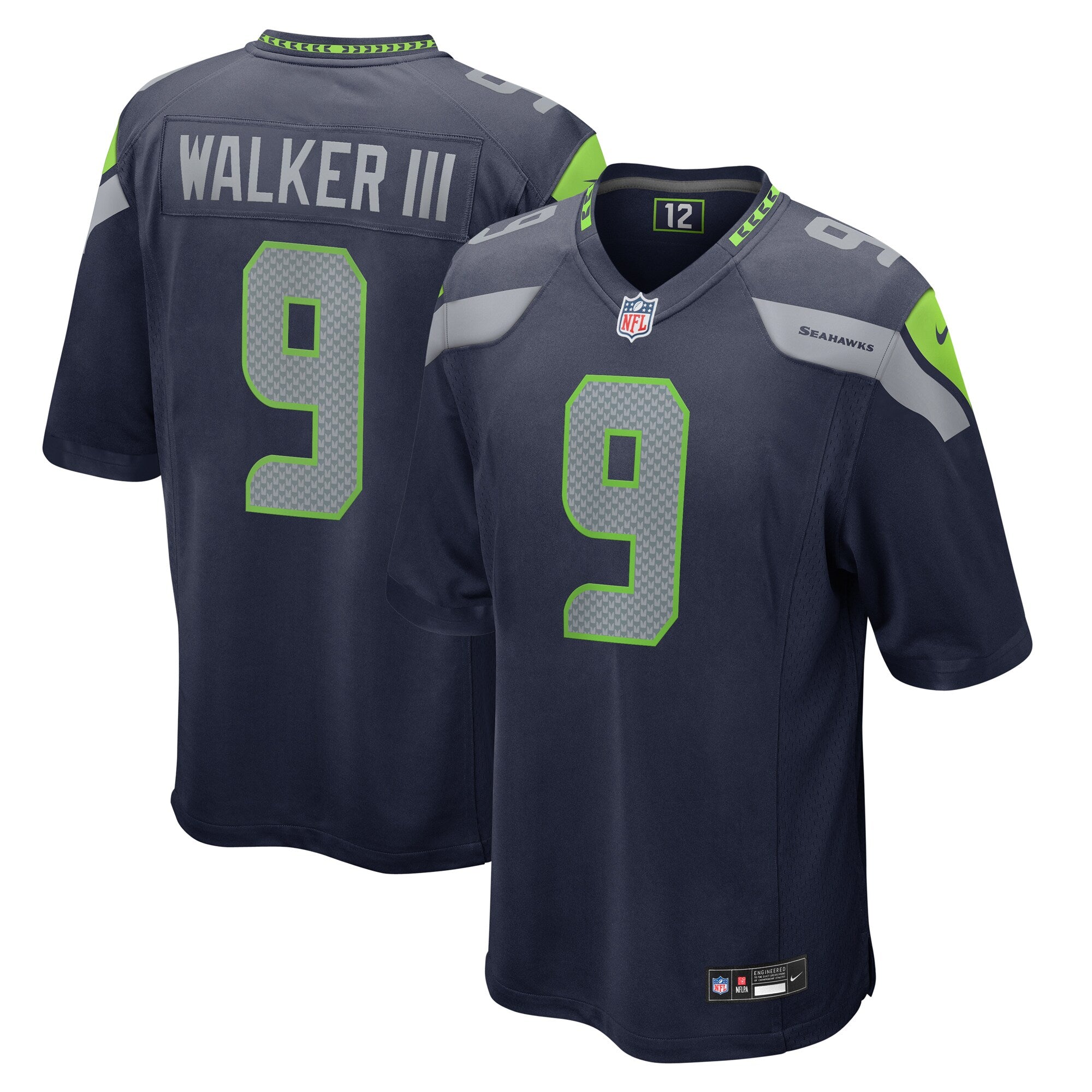 Kenneth Walker III Seattle Seahawks Team Game Jersey - College Navy | Stitched Football Jersey TJS2323