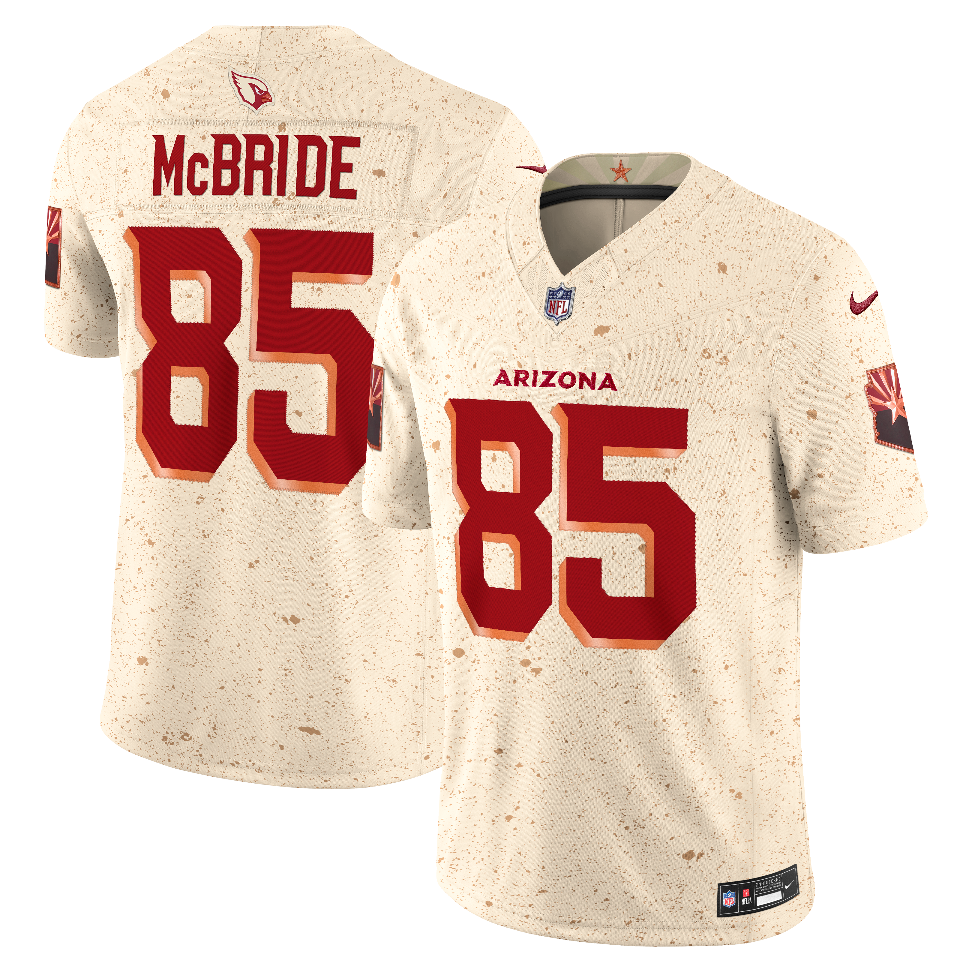 Trey McBride Arizona Cardinals 2025 Rivalries Collection Stitched Limited Jersey - Natural | Stitched Football Jersey TJS2282