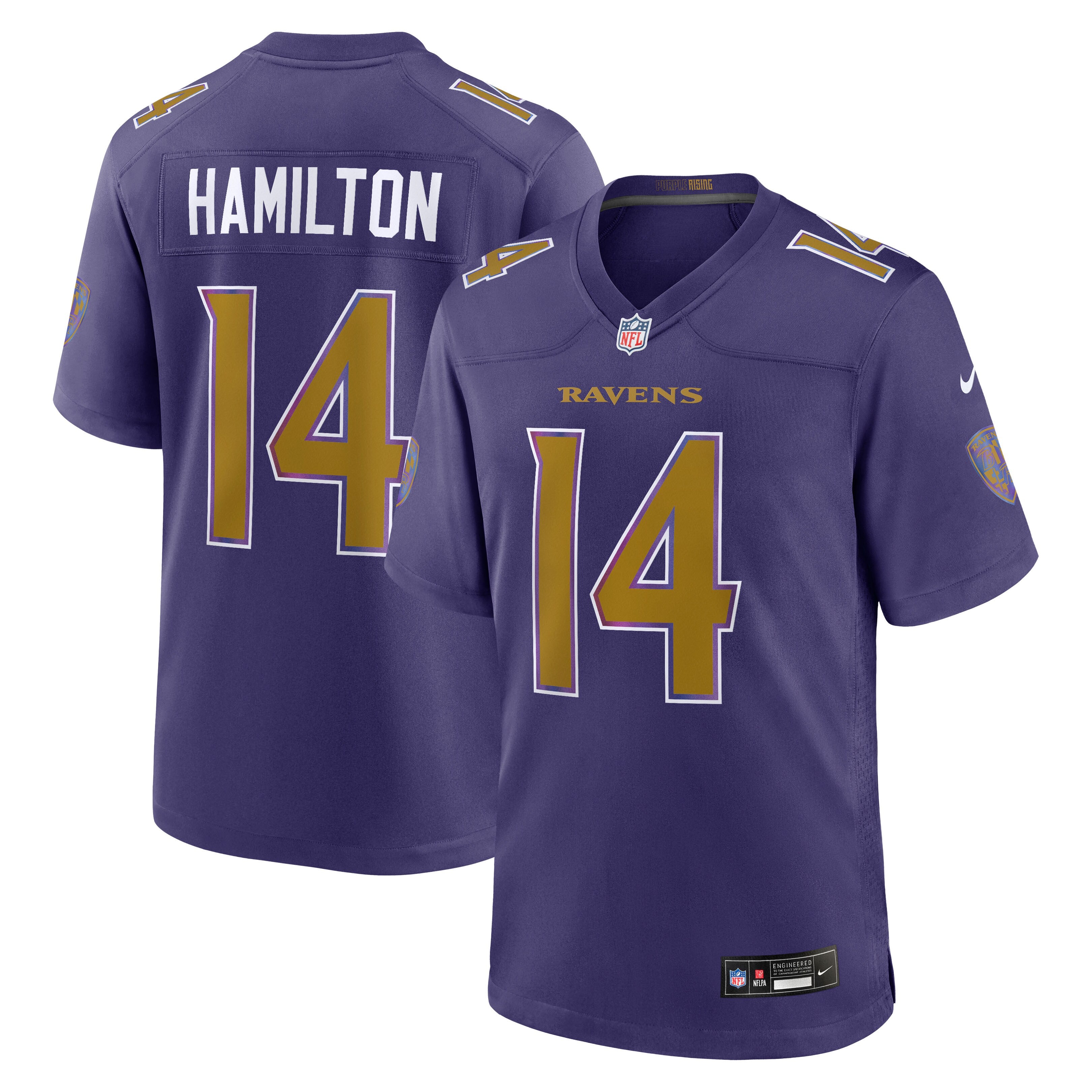 Kyle Hamilton Baltimore Ravens Alternate Game Jersey - Purple | Stitched Football Jersey TJS2431