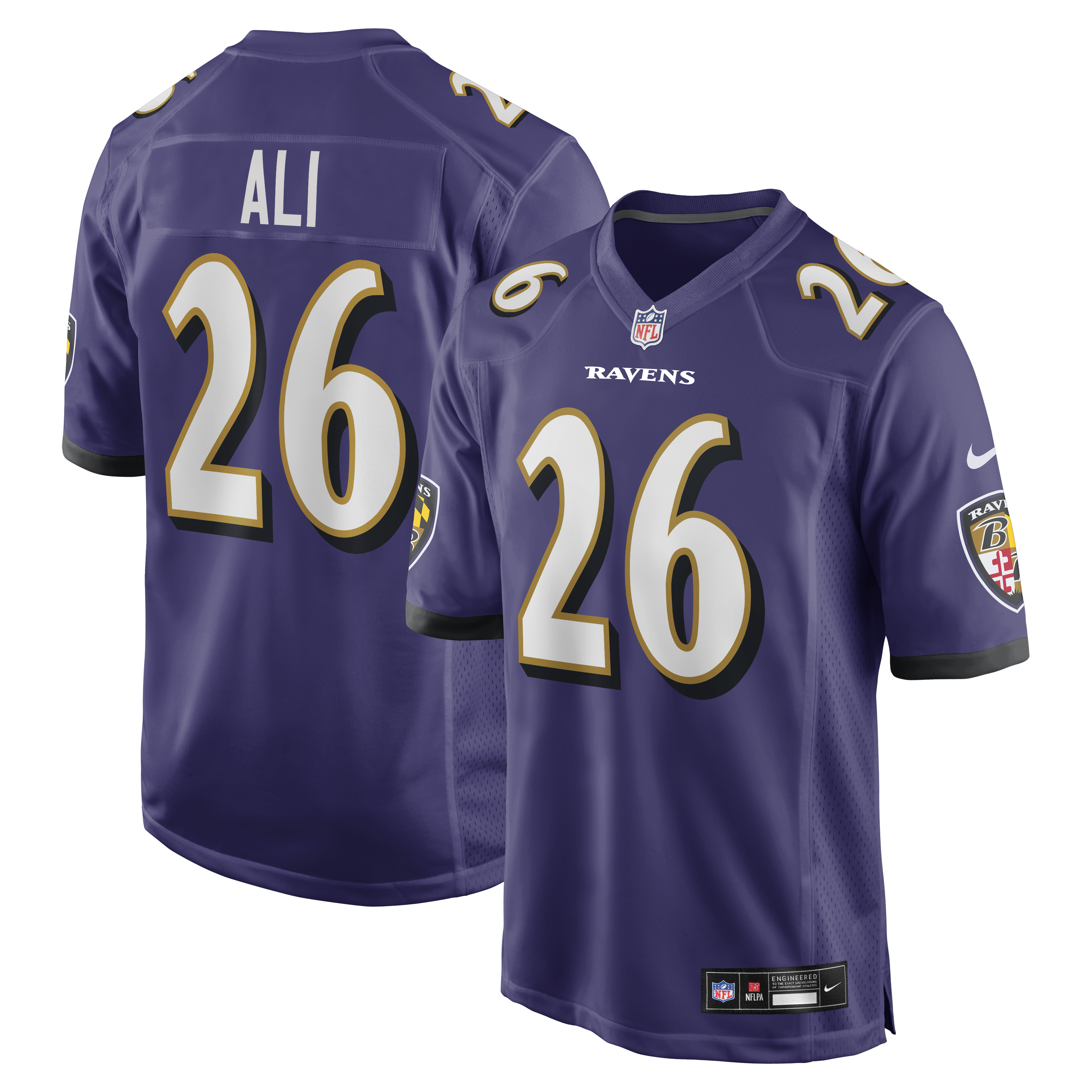 Rasheen Ali Baltimore Ravens Team Game Jersey - Purple | Stitched Football Jersey TJS2247