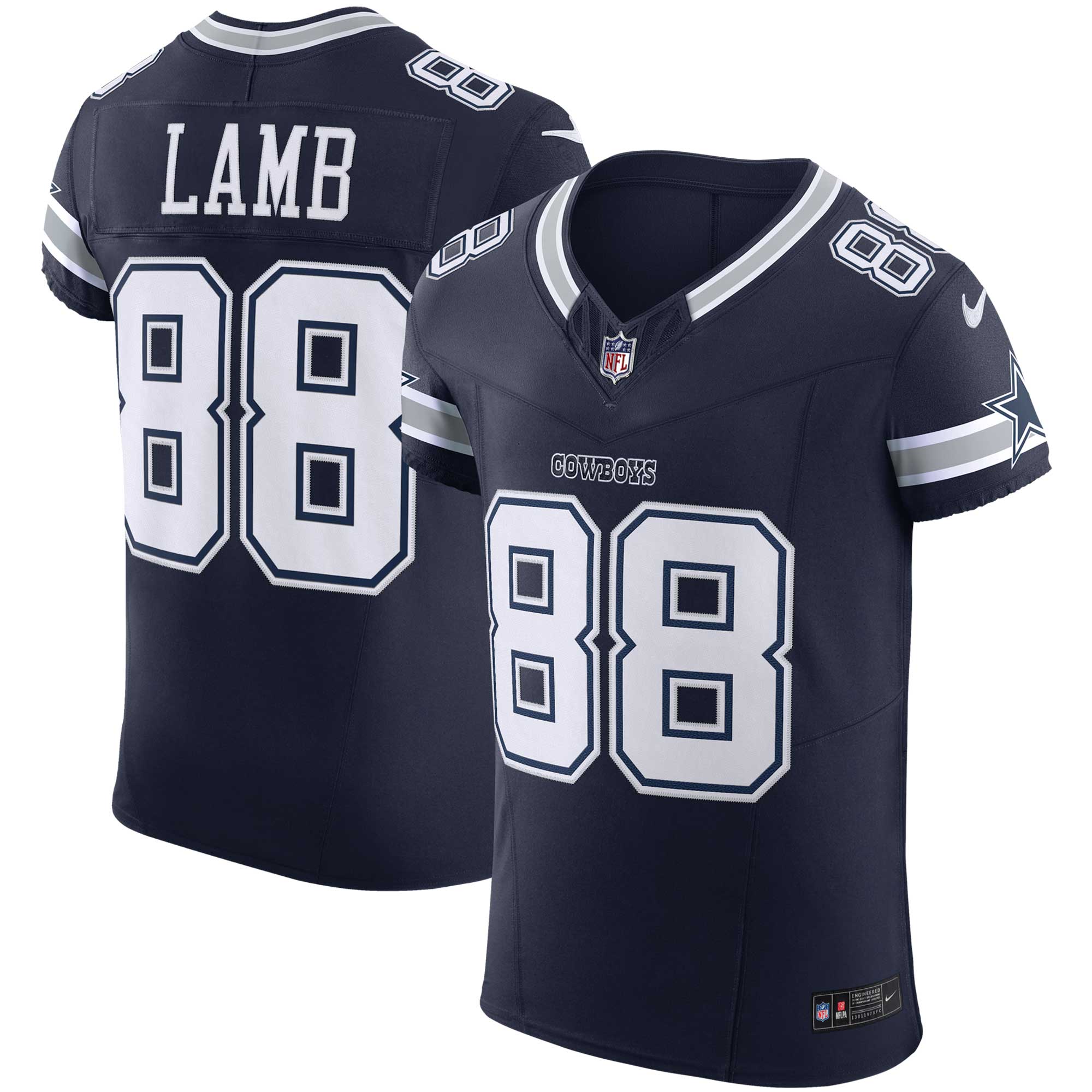 CeeDee Lamb Dallas Cowboys Vapor F.U.S.E. Elite Jersey - Navy | Stitched Football Jersey TJS2331