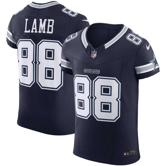 CeeDee Lamb Dallas Cowboys Vapor F.U.S.E. Elite Jersey - Navy | Stitched Football Jersey TJS2331