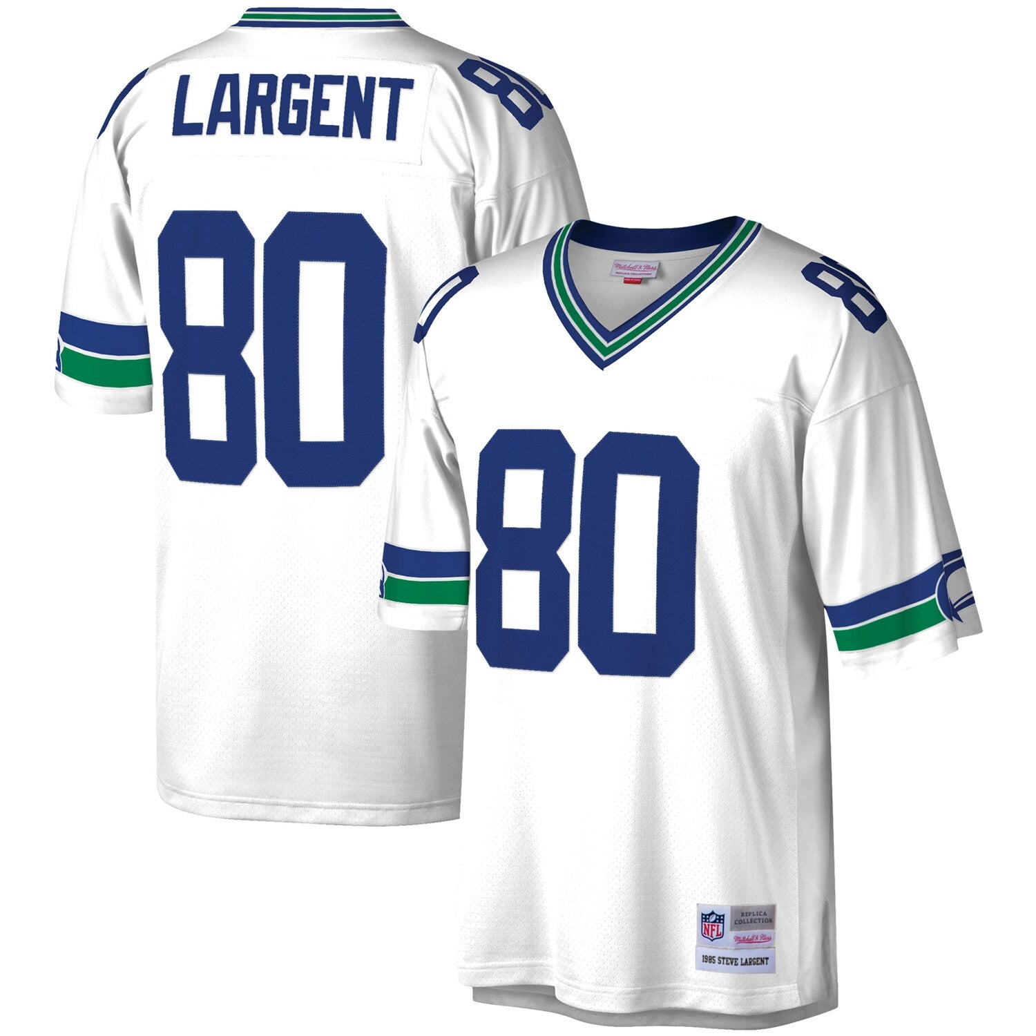 Steve Largent Seattle Seahawks M & N Legacy Replica Jersey - White | Stitched Football Jersey TJS2407