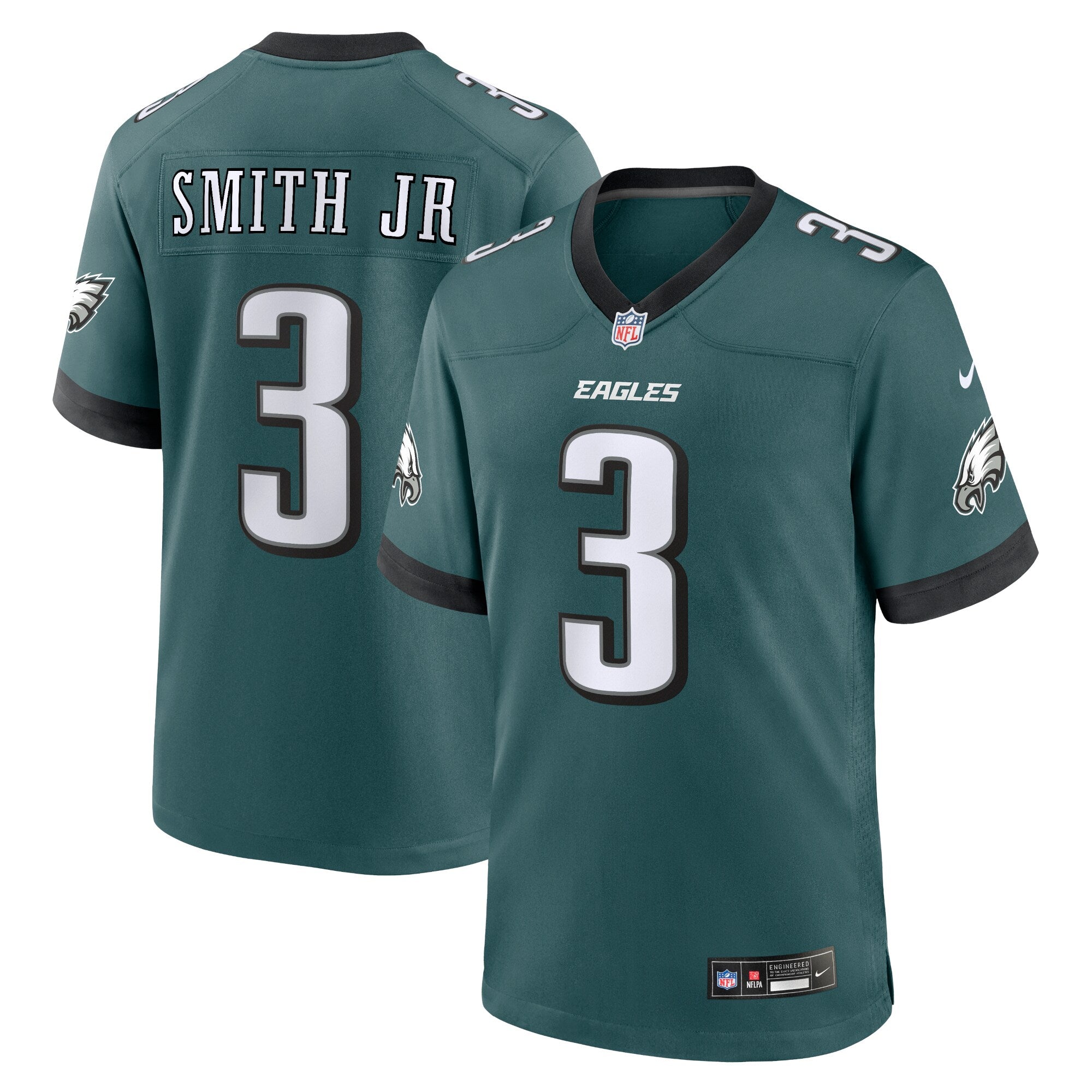 Nolan Smith Philadelphia Eagles Team Game Jersey - Midnight Green | Stitched Football Jersey TJS2314