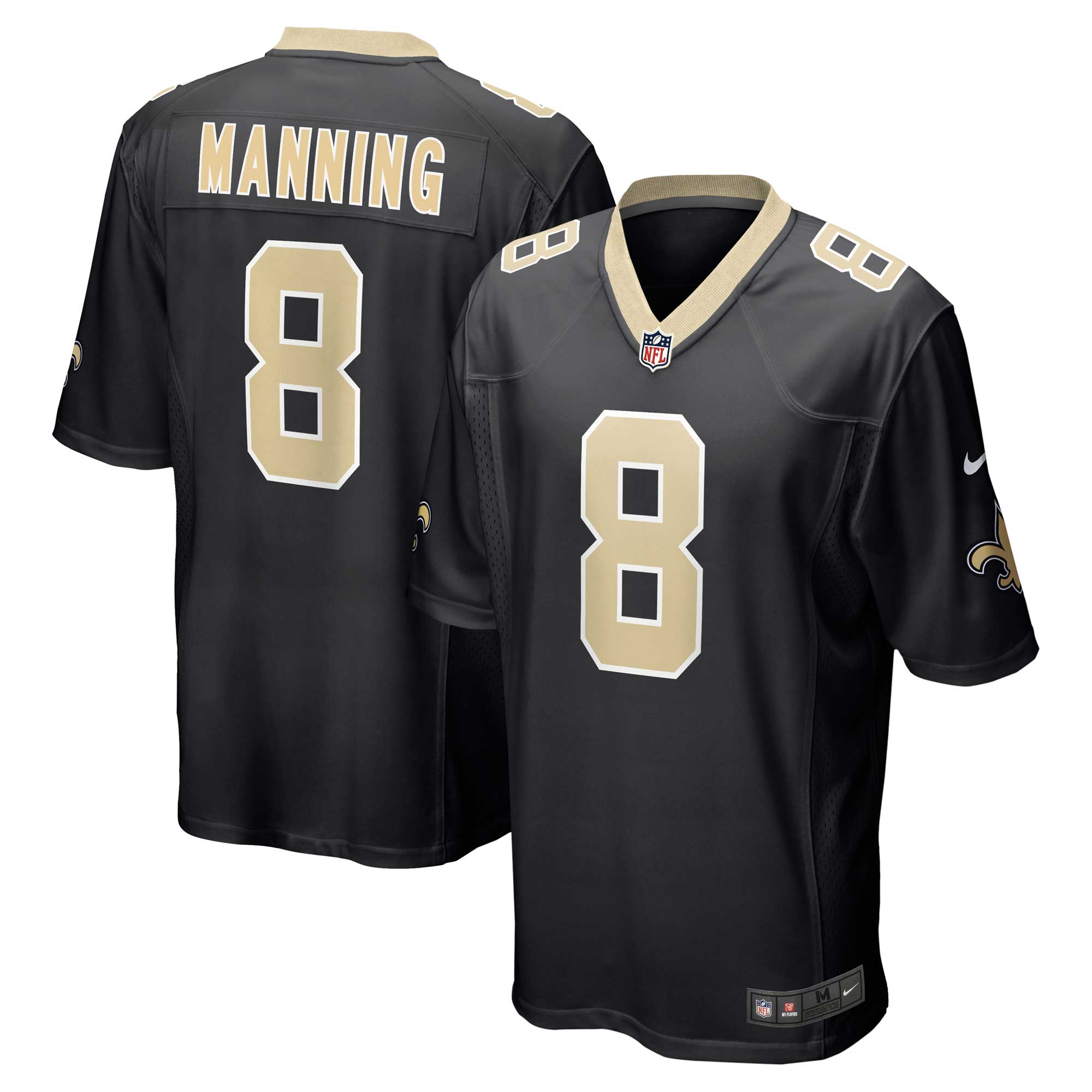 Archie Manning New Orleans Saints Retired Player Game Jersey - Black | Stitched Football Jersey TJS2204