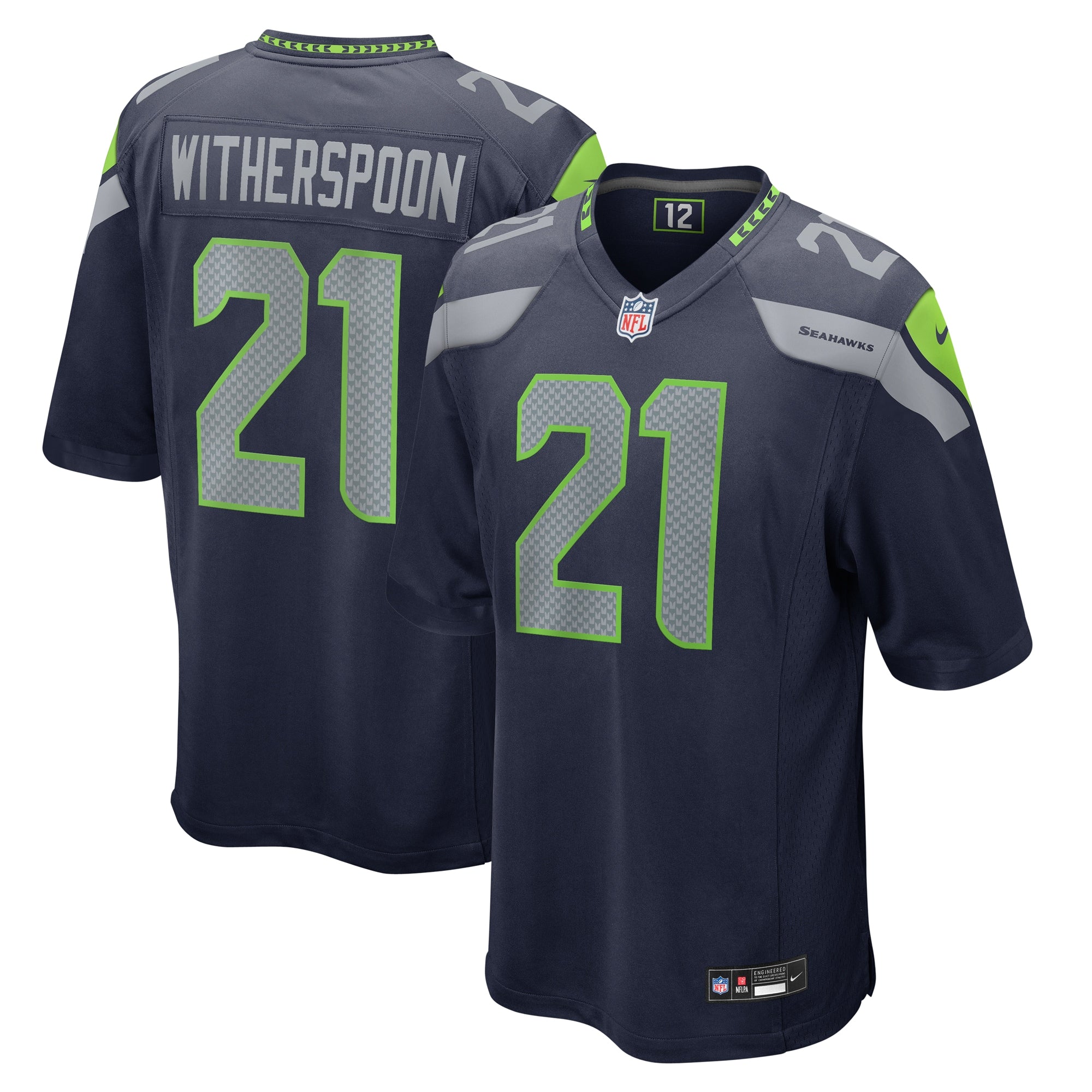 Devon Witherspoon Seattle Seahawks Game Jersey - College Navy | Stitched Football Jersey TJS2394