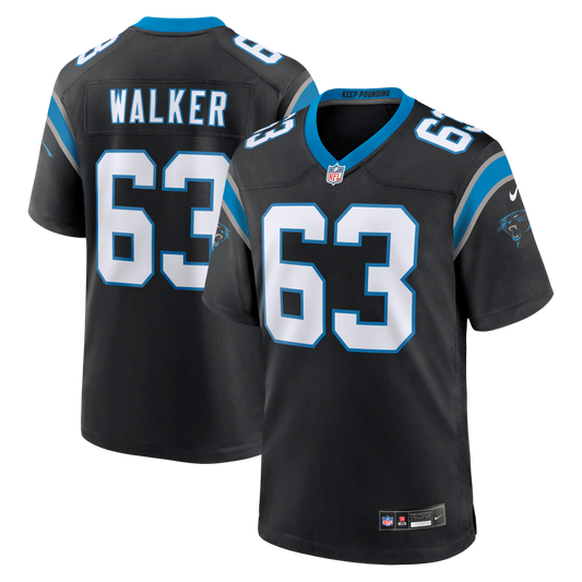 Rasheed Walker Carolina Panthers Team Game Jersey - Black | Stitched Football Jersey TJS2221