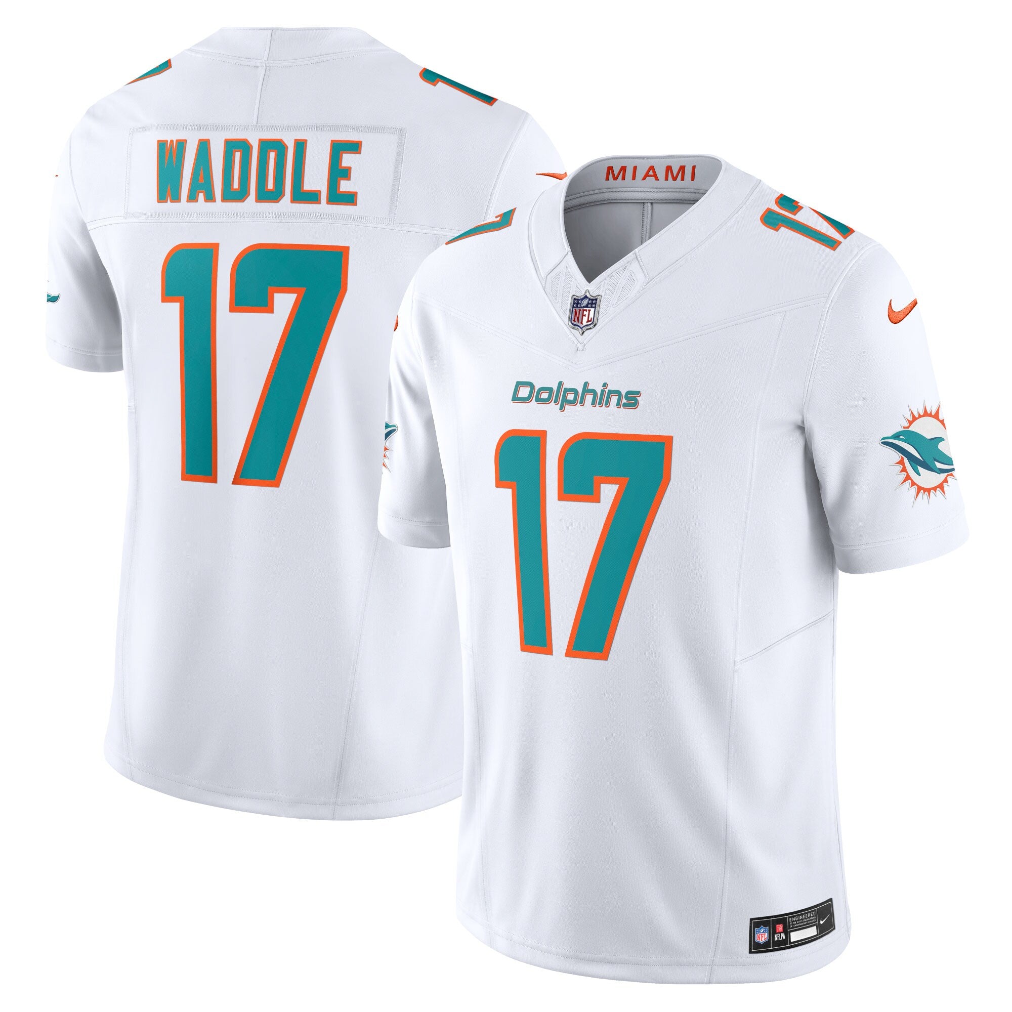 Jaylen Waddle Miami Dolphins Vapor F.U.S.E. Limited Jersey - White | Stitched Football Jersey TJS2405