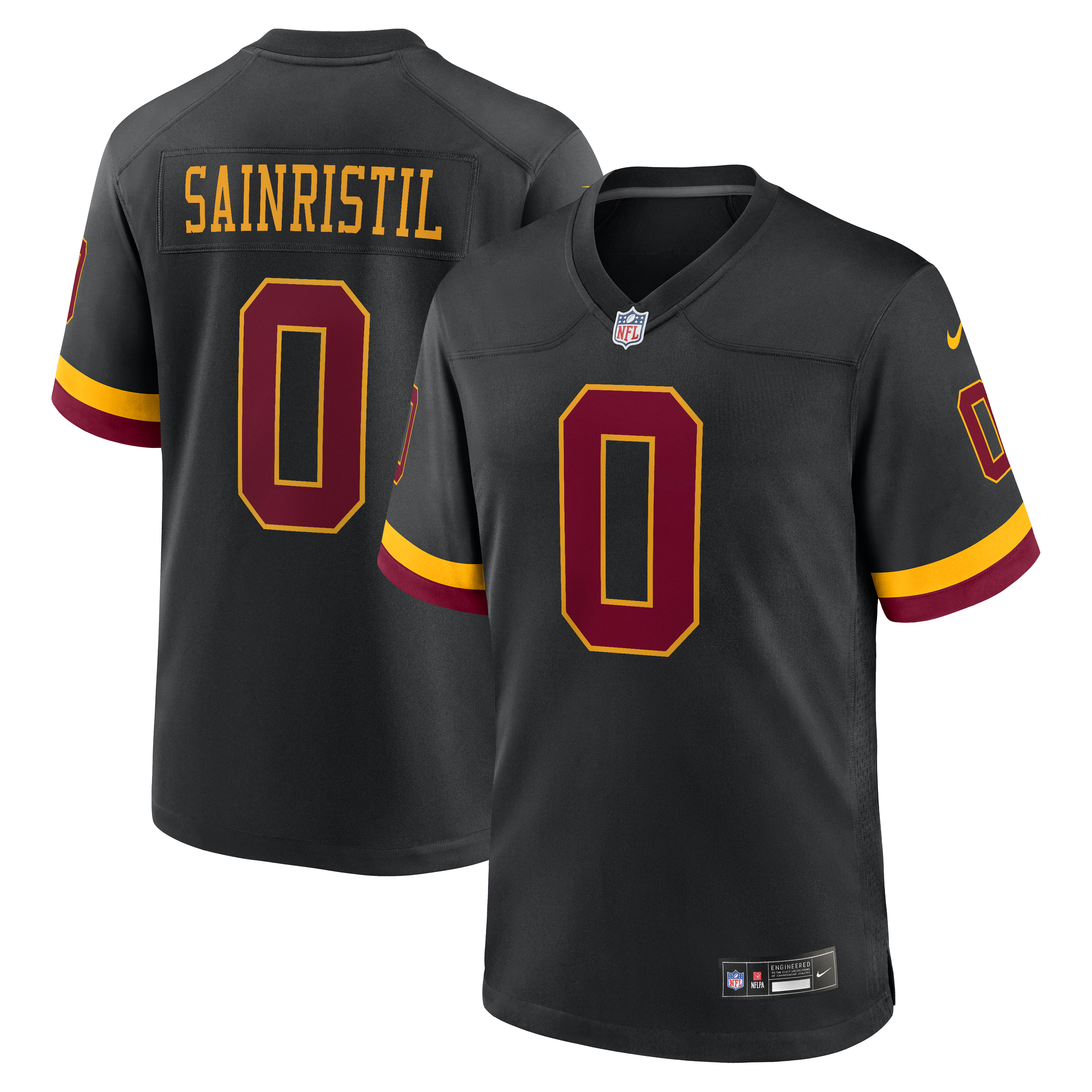 Mike Sainristil Washington Commanders Hail Raiser Alternate Game Jersey - Black | Stitched Football Jersey TJS2275