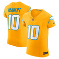Justin Herbert Los Angeles Chargers Alternate Charger Power Vapor F.U.S.E. Elite Jersey - Gold | Stitched Football Jersey TJS2412
