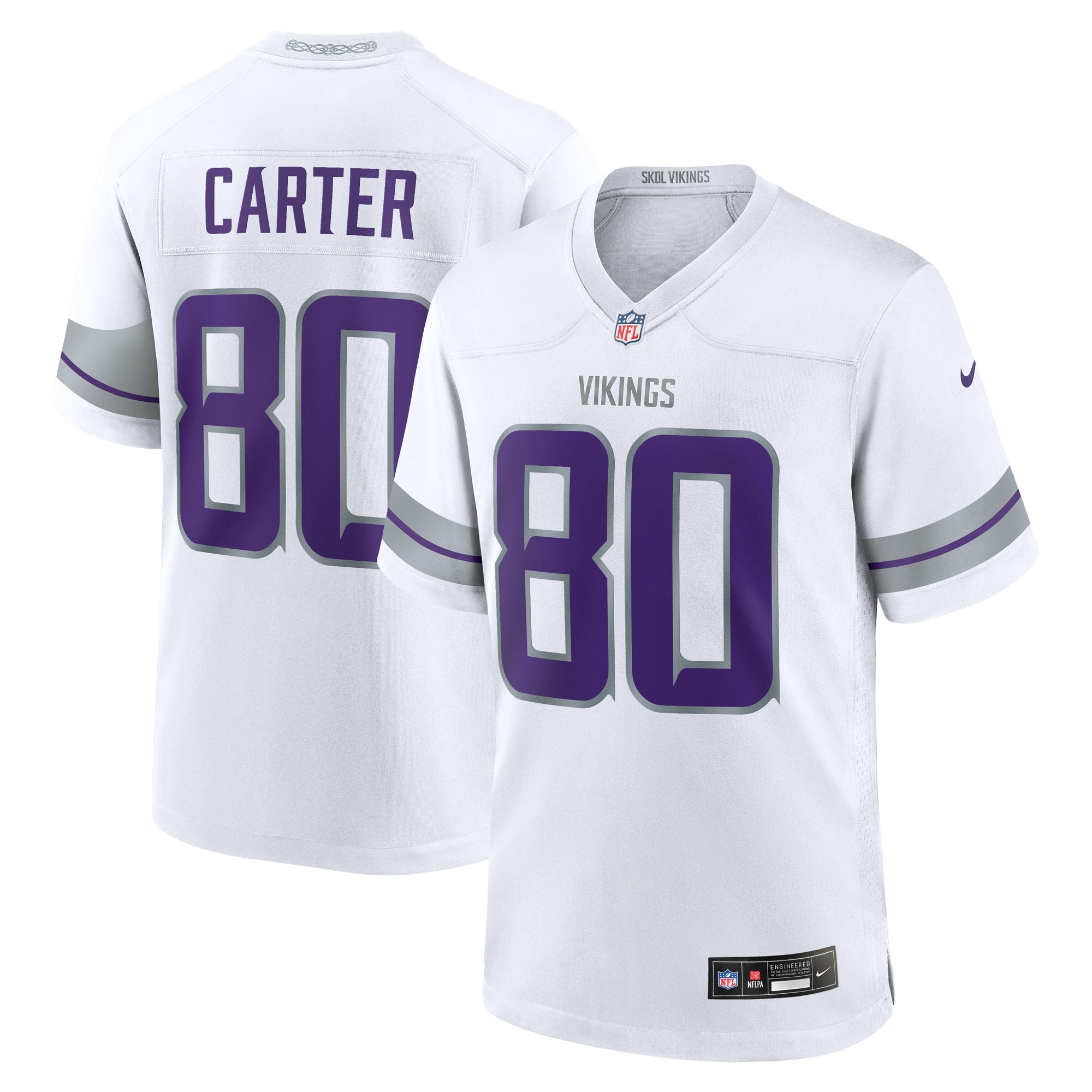 Cris Carter Minnesota Vikings Alternate Retired Player Game Jersey - White | Stitched Football Jersey TJS2340