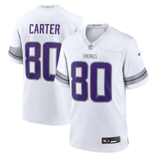 Cris Carter Minnesota Vikings Alternate Retired Player Game Jersey - White | Stitched Football Jersey TJS2340