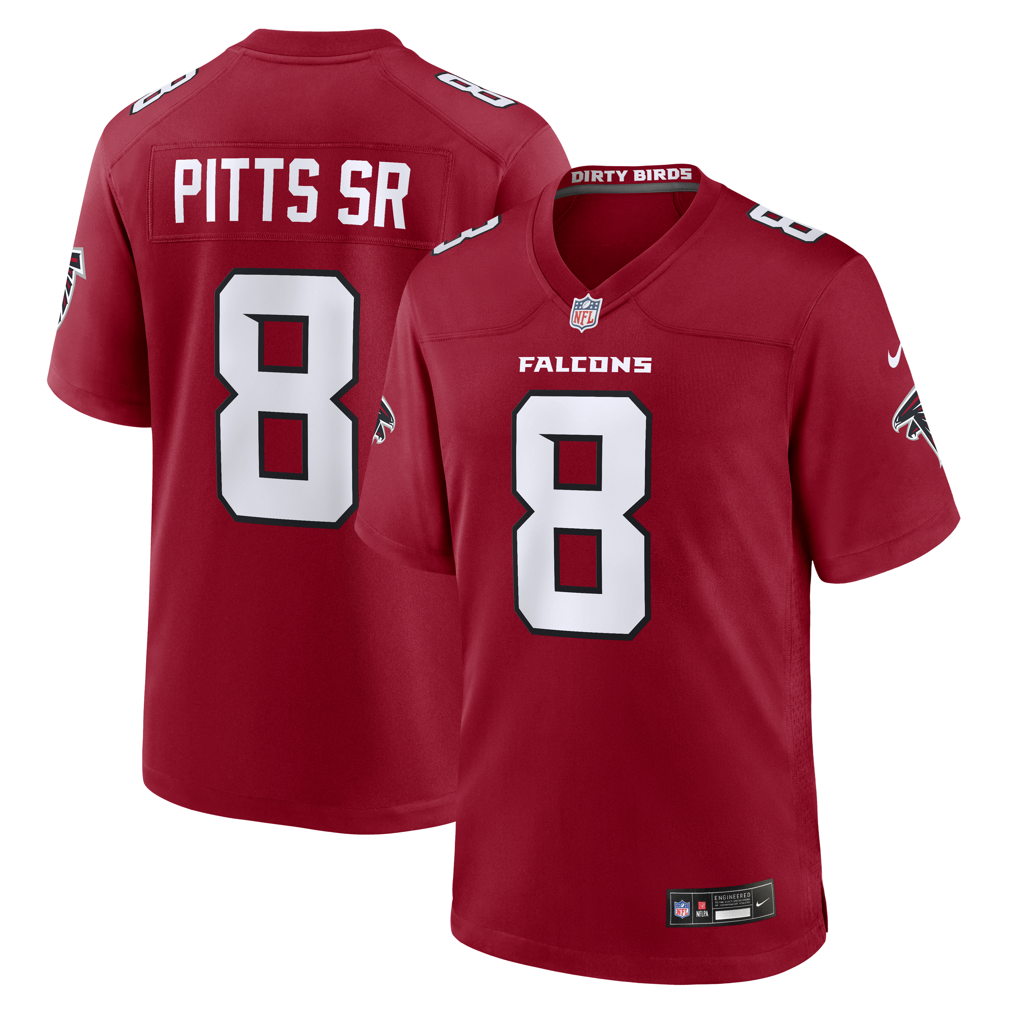 Kyle Pitts Sr. Atlanta Falcons Game Jersey - Red | Stitched Football Jersey TJS2395
