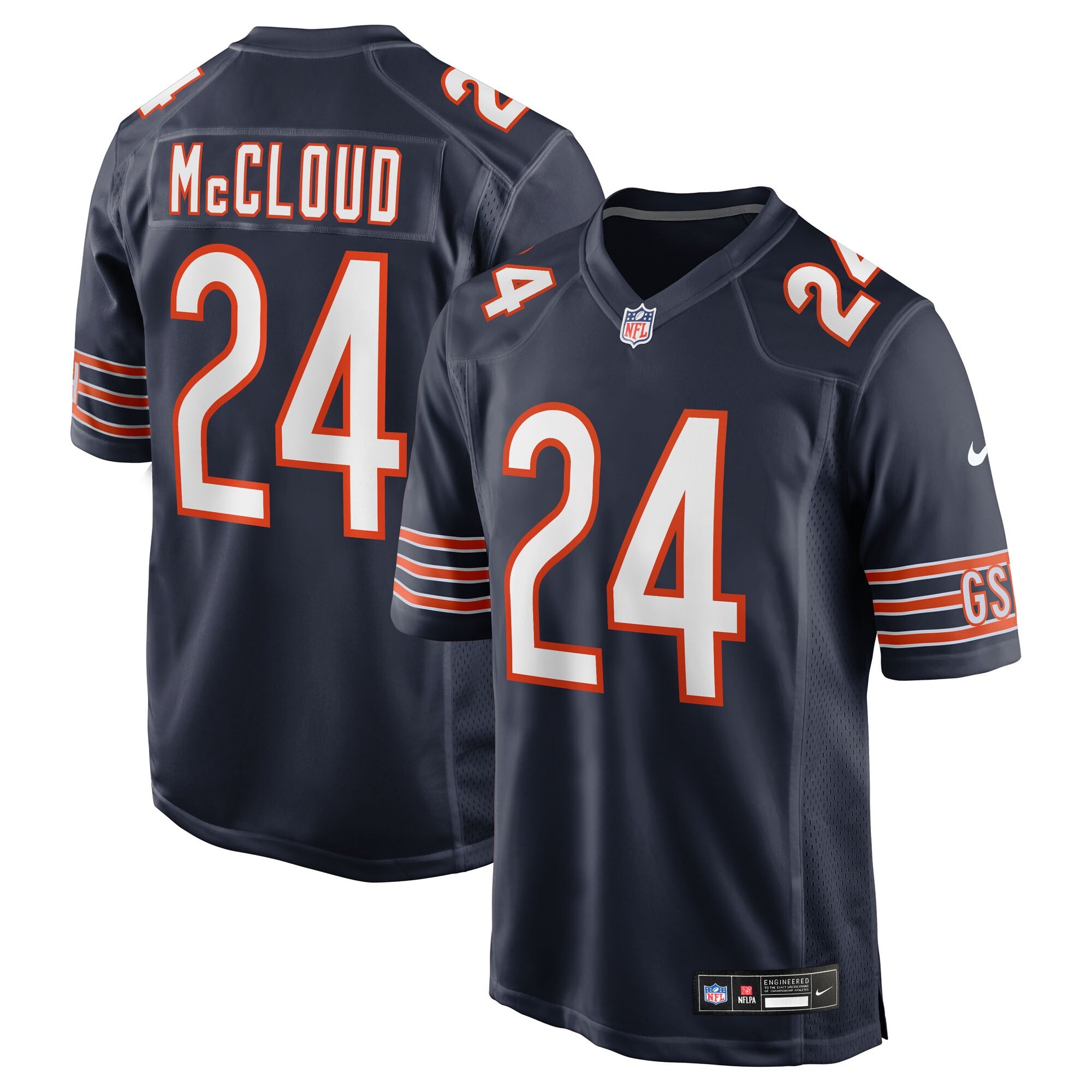 Nick McCloud Chicago Bears Team Game Jersey - Navy | Stitched Football Jersey TJS2297