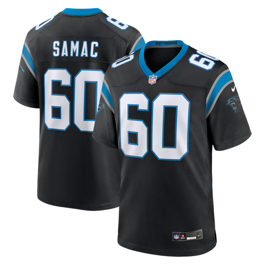 Nick Samac Carolina Panthers Team Game Jersey - Black | Stitched Football Jersey TJS2206