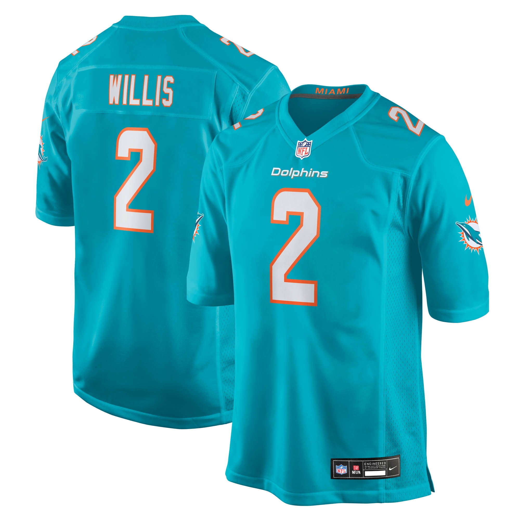 Malik Willis Miami Dolphins Game Jersey - Aqua | Stitched Football Jersey TJS2344