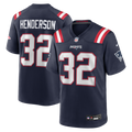 TreVeyon Henderson New England Patriots 2025 NFL Draft Game Jersey - Navy | Stitched Football Jersey TJS2364