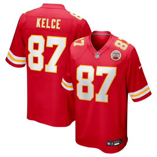 Travis Kelce Kansas City Chiefs Game Jersey - Red | Stitched Football Jersey TJS2299